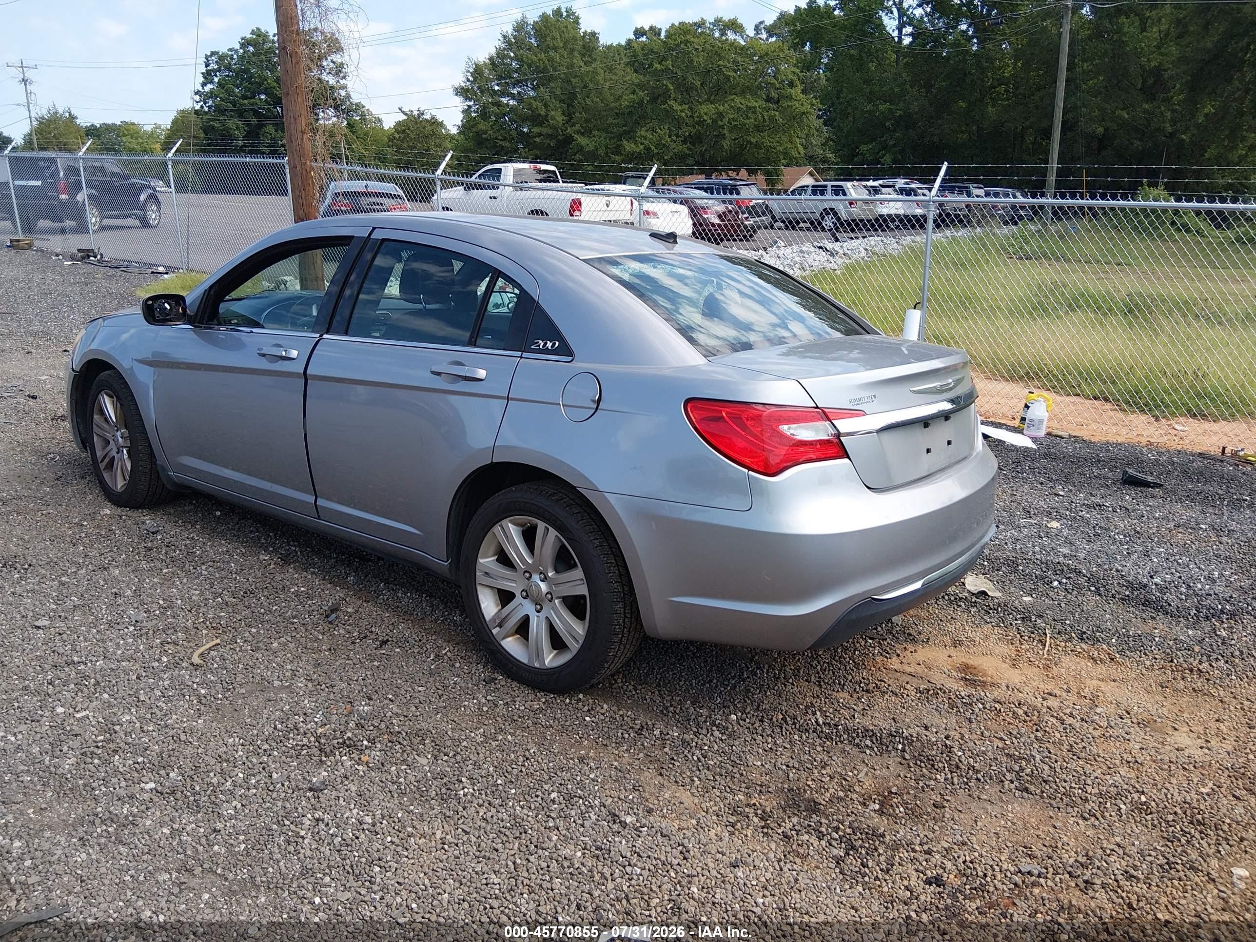 2013 Chrysler 200 Touring Silver vin: 1C3CCBBB3DN694839