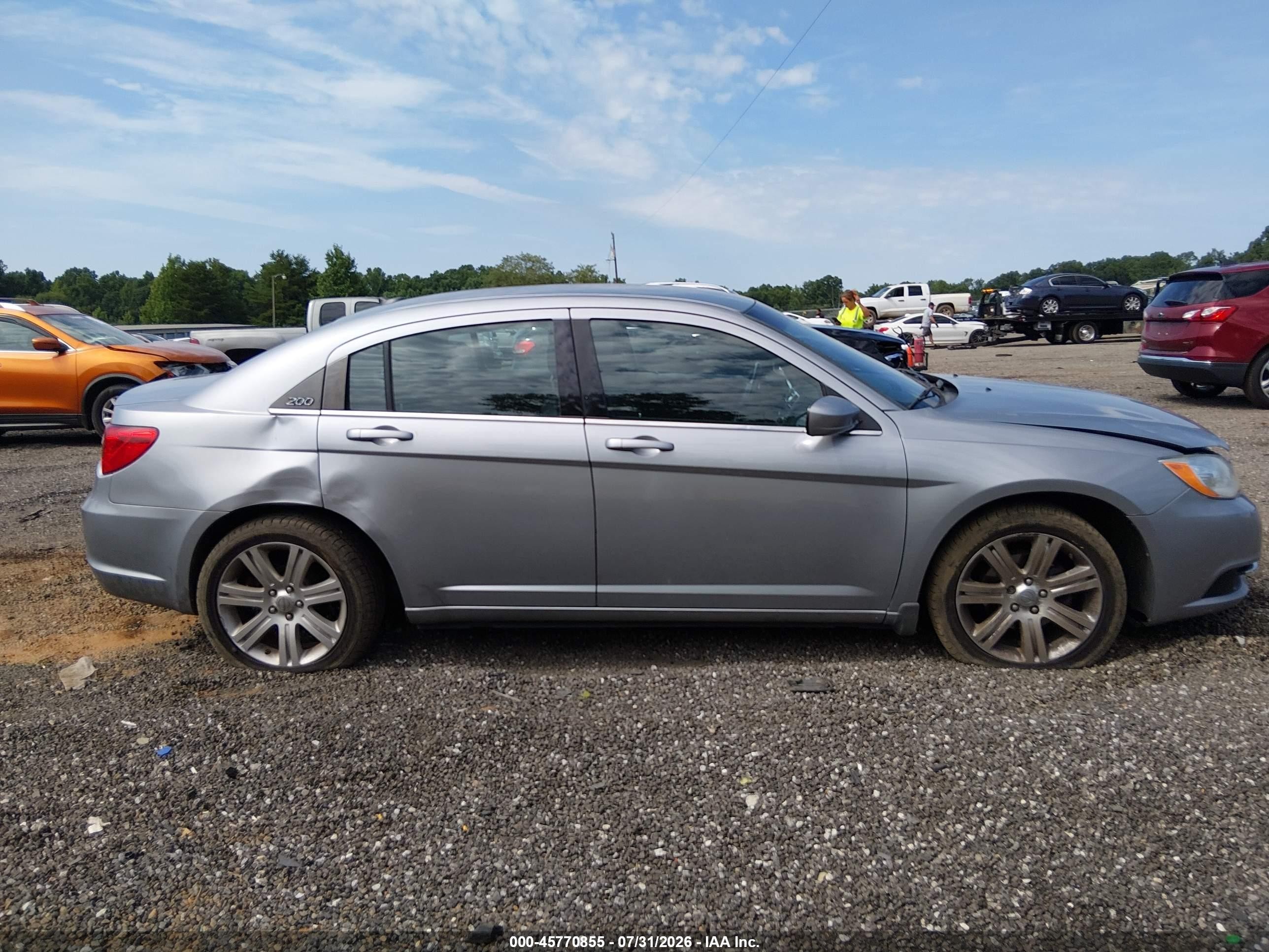 2013 Chrysler 200 Touring Silver vin: 1C3CCBBB3DN694839