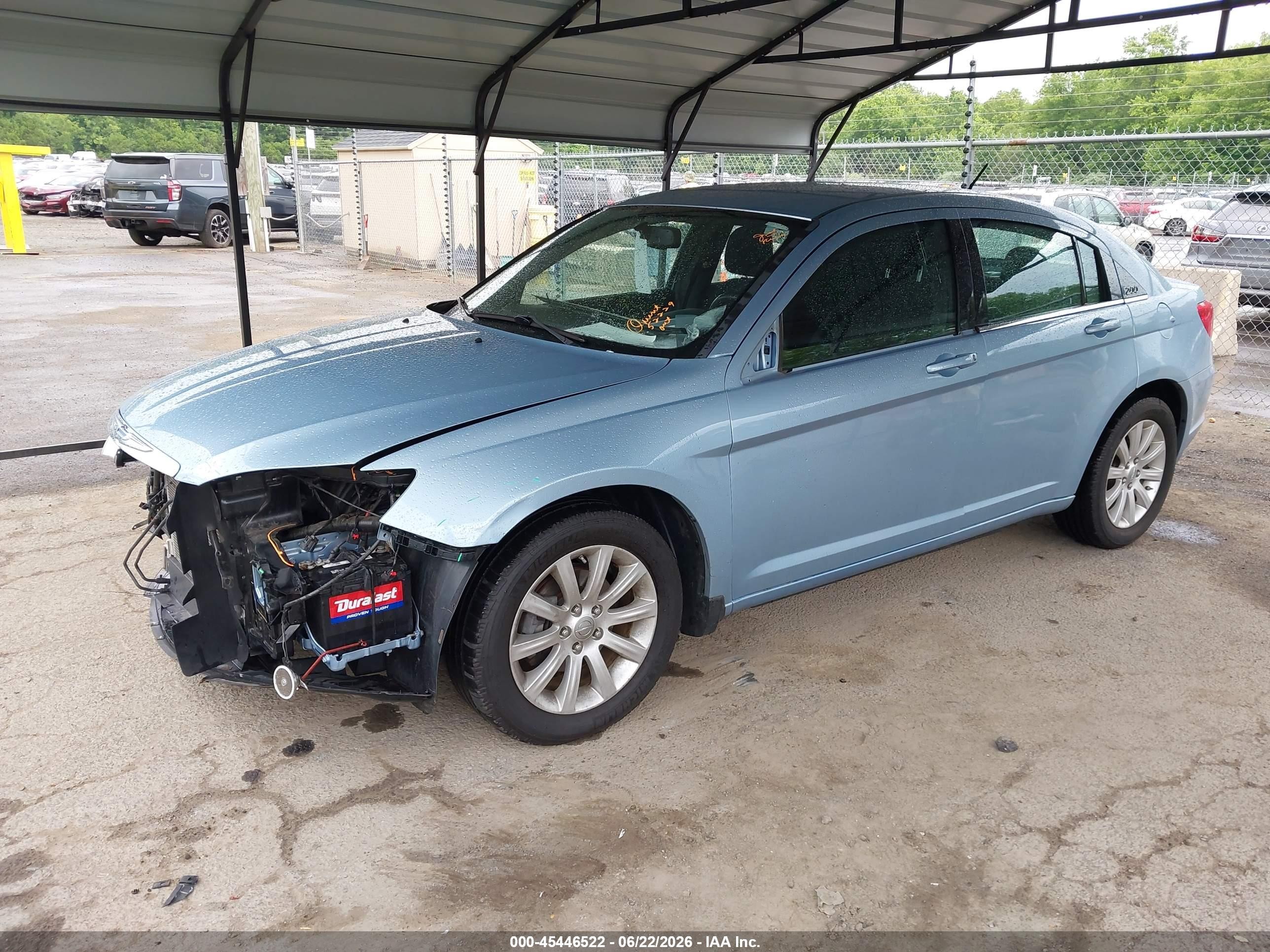 2012 Chrysler 200 Touring Light Blue vin: 1C3CCBBB4CN144239