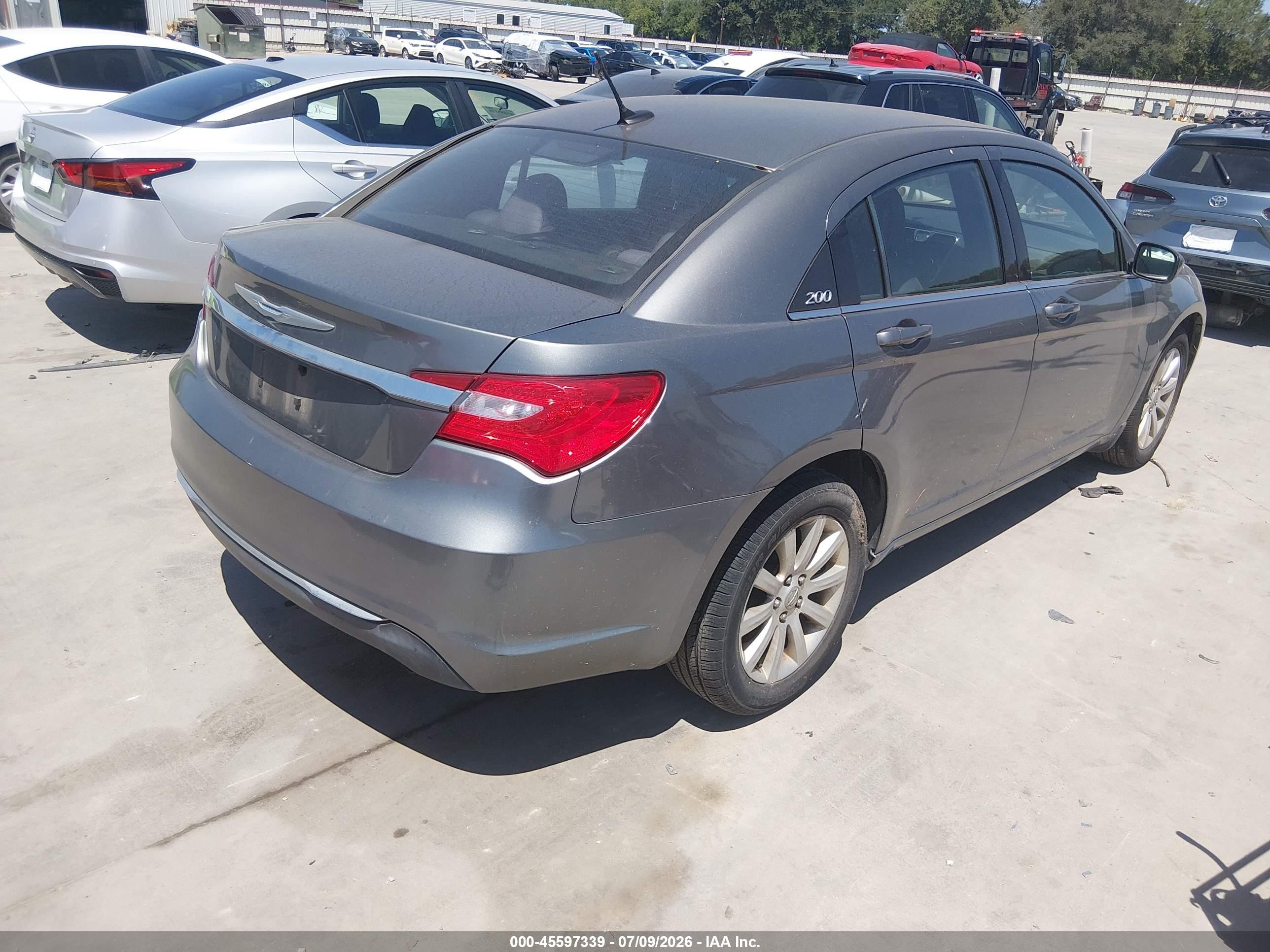2012 Chrysler 200 Touring Gray vin: 1C3CCBBB4CN214600