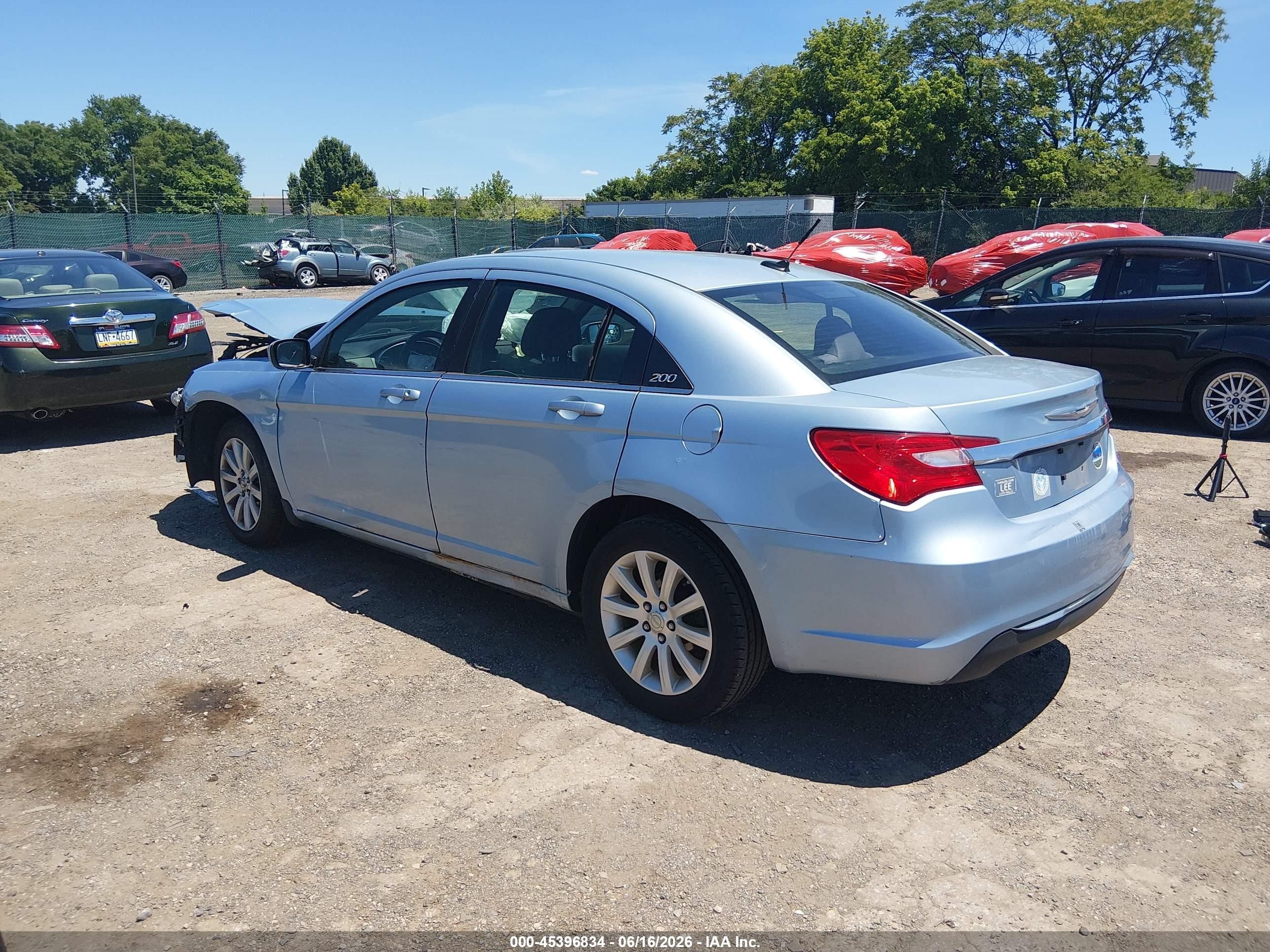 2013 Chrysler 200 Touring Light Blue vin: 1C3CCBBB4DN540205