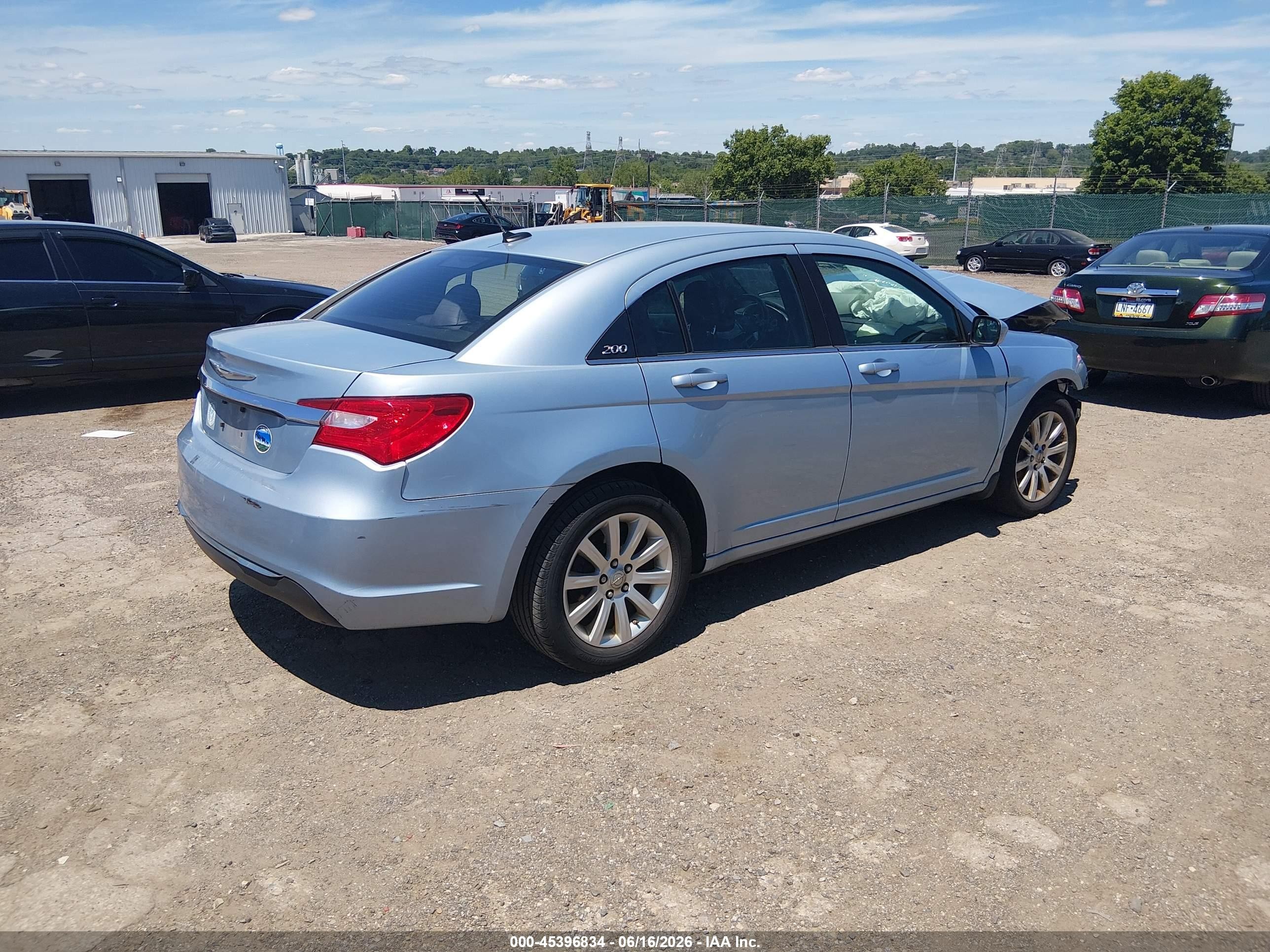 2013 Chrysler 200 Touring Light Blue vin: 1C3CCBBB4DN540205