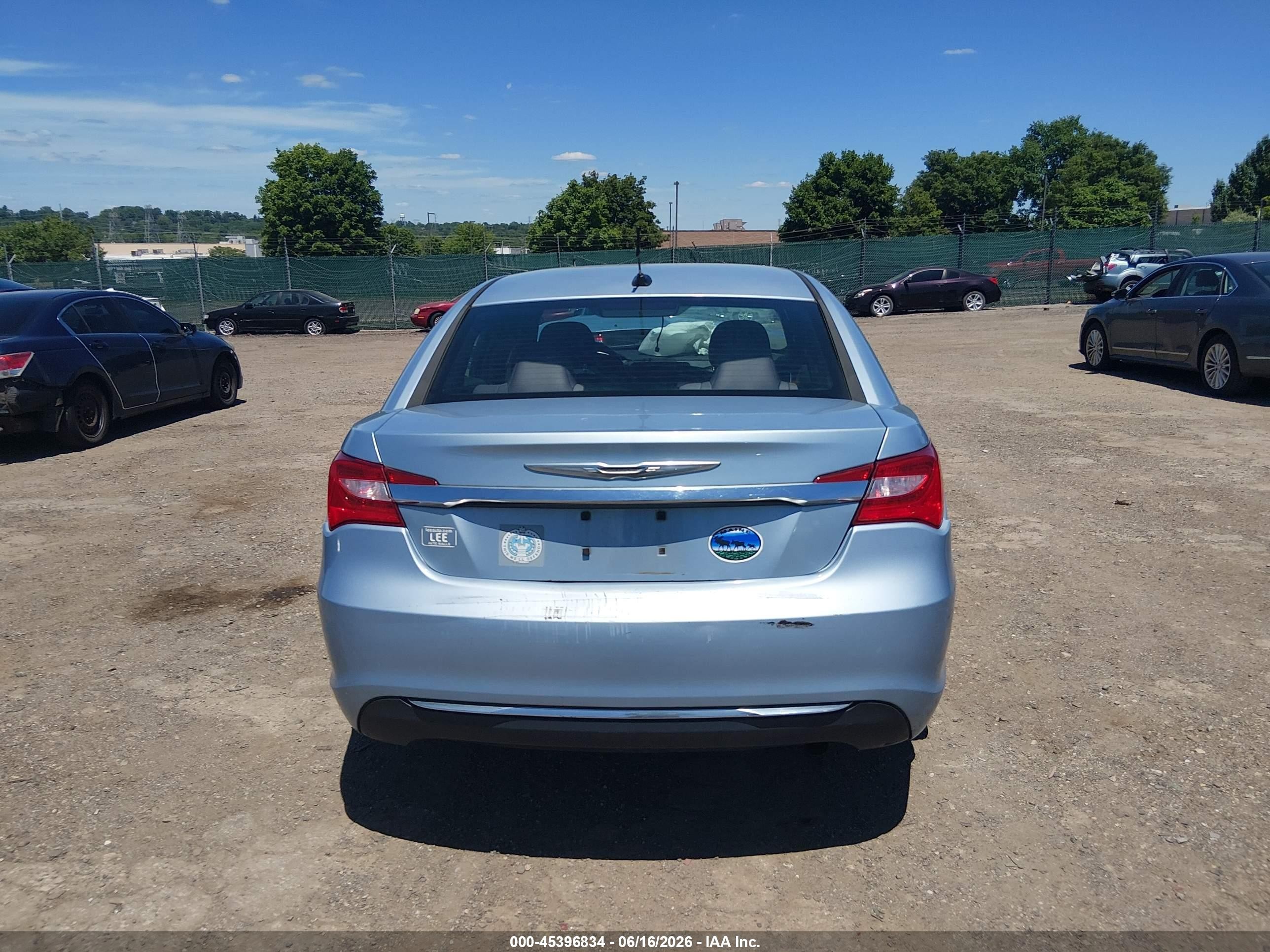 2013 Chrysler 200 Touring Light Blue vin: 1C3CCBBB4DN540205