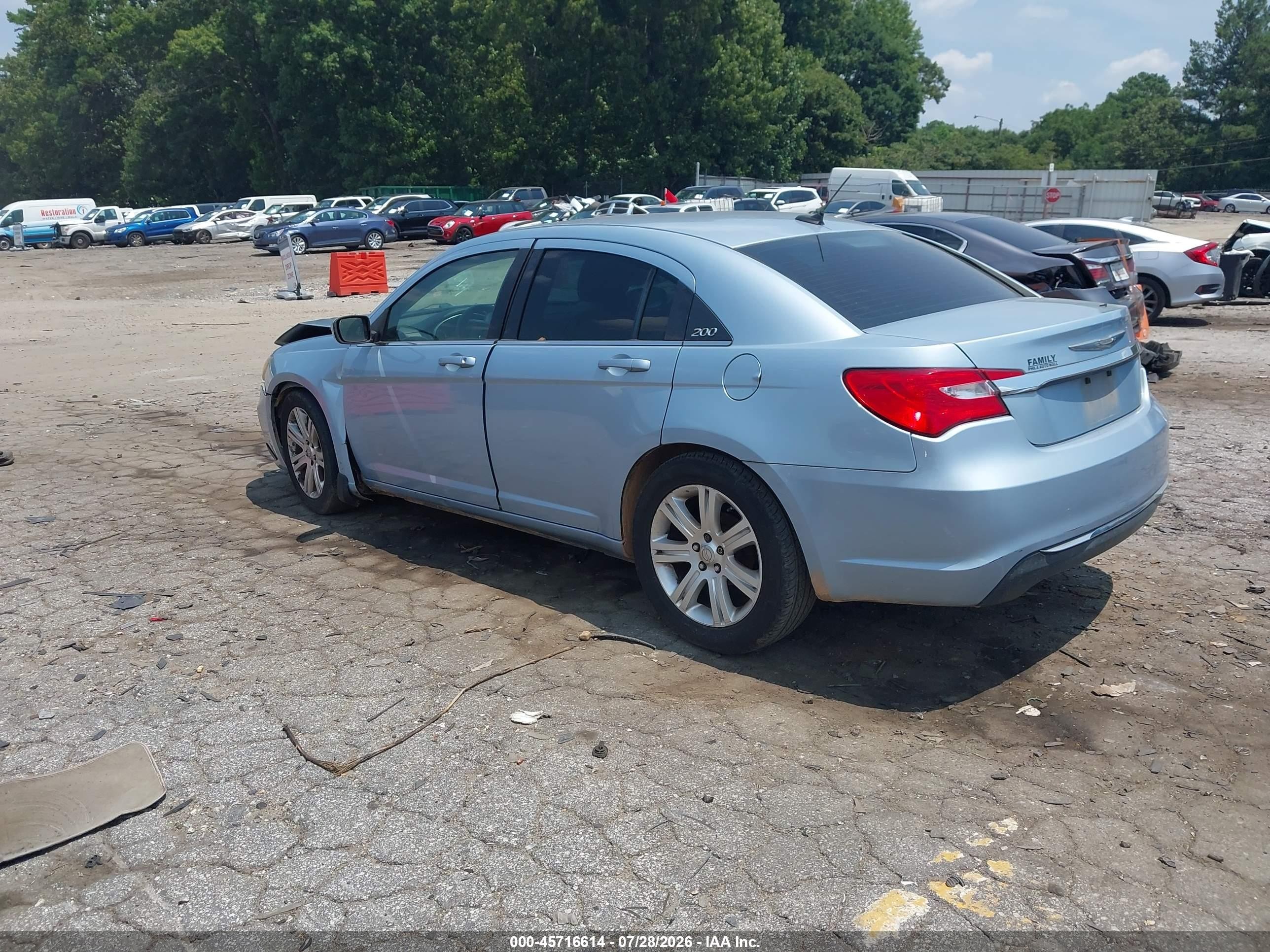 2014 Chrysler 200 Touring Light Blue vin: 1C3CCBBB4EN176627