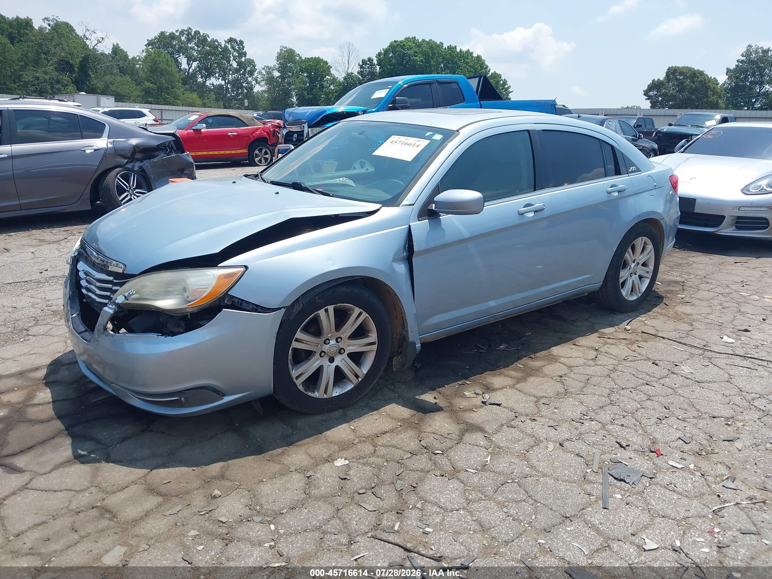 2014 Chrysler 200 Touring Light Blue vin: 1C3CCBBB4EN176627
