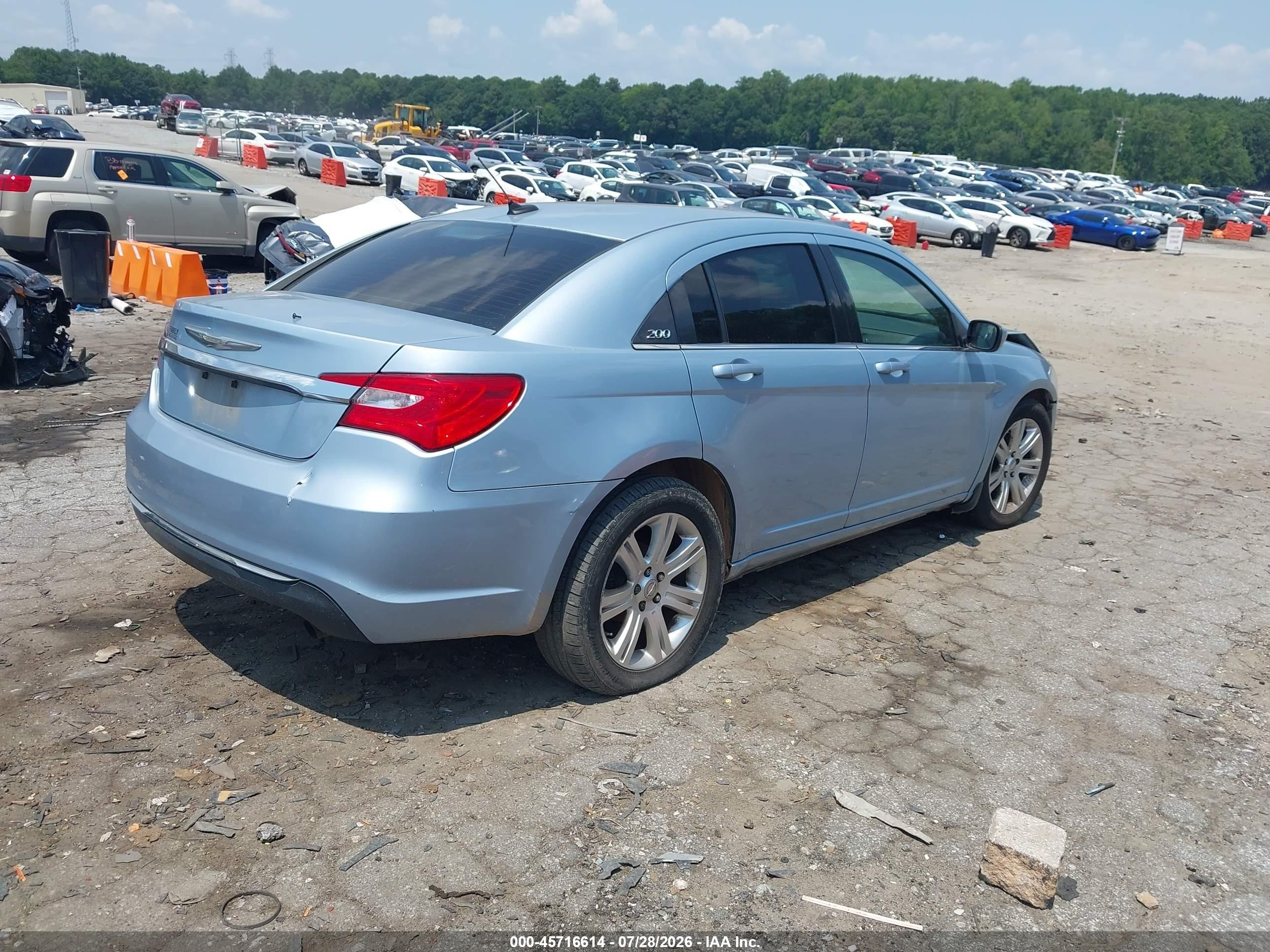 2014 Chrysler 200 Touring Light Blue vin: 1C3CCBBB4EN176627