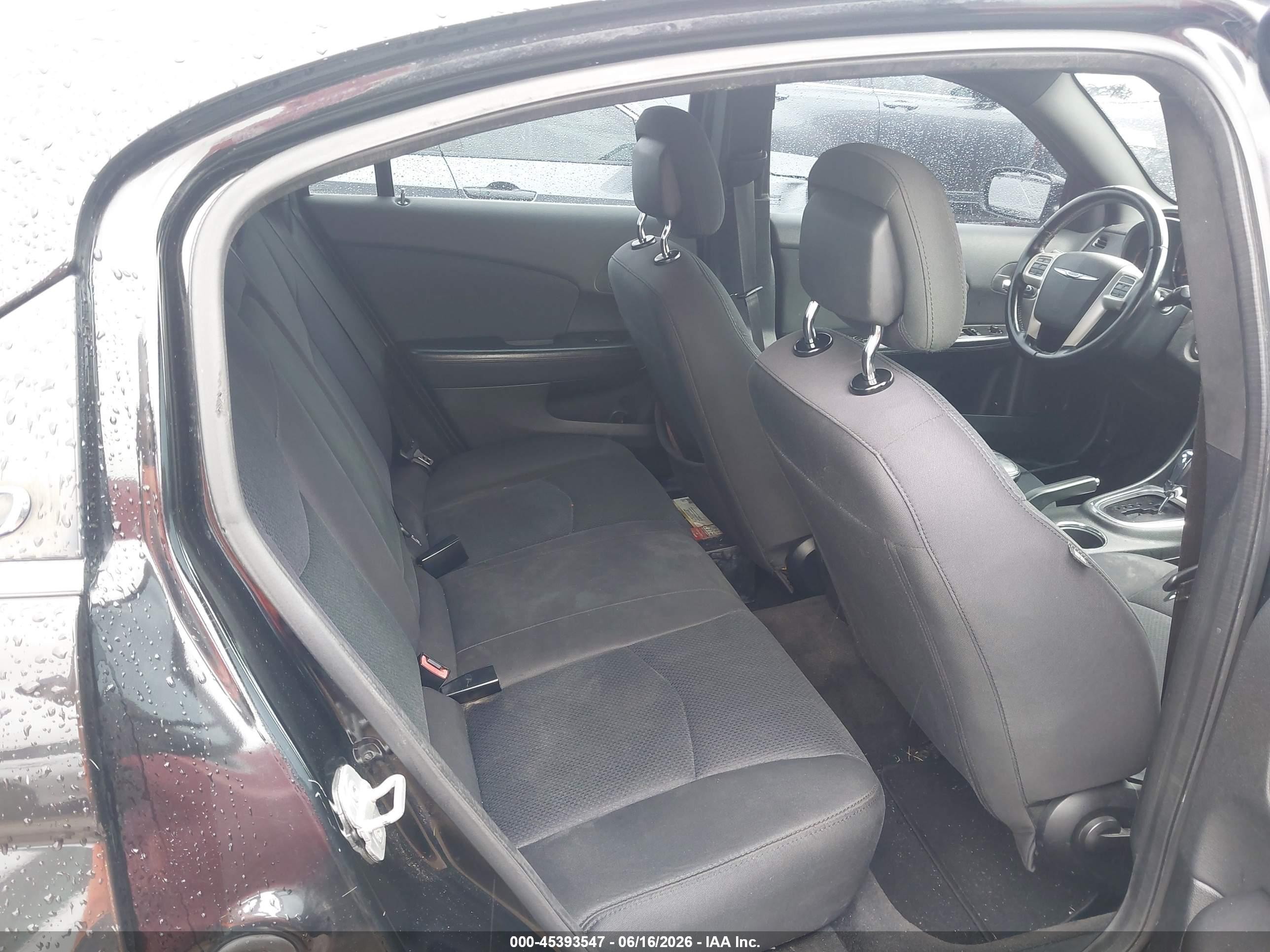 2012 Chrysler 200 Touring Black vin: 1C3CCBBB5CN198200