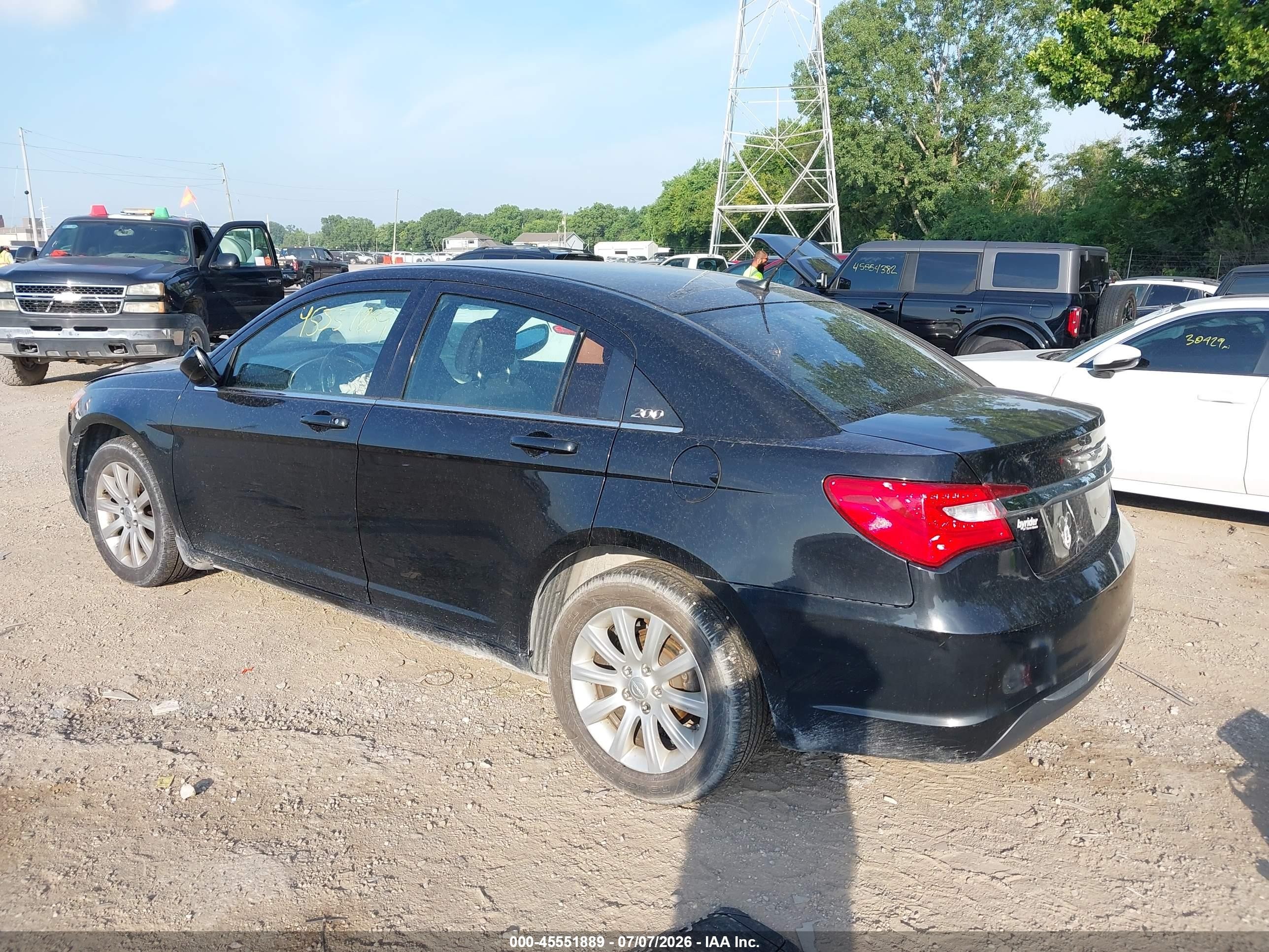 2013 Chrysler 200 Touring Black vin: 1C3CCBBB5DN513983