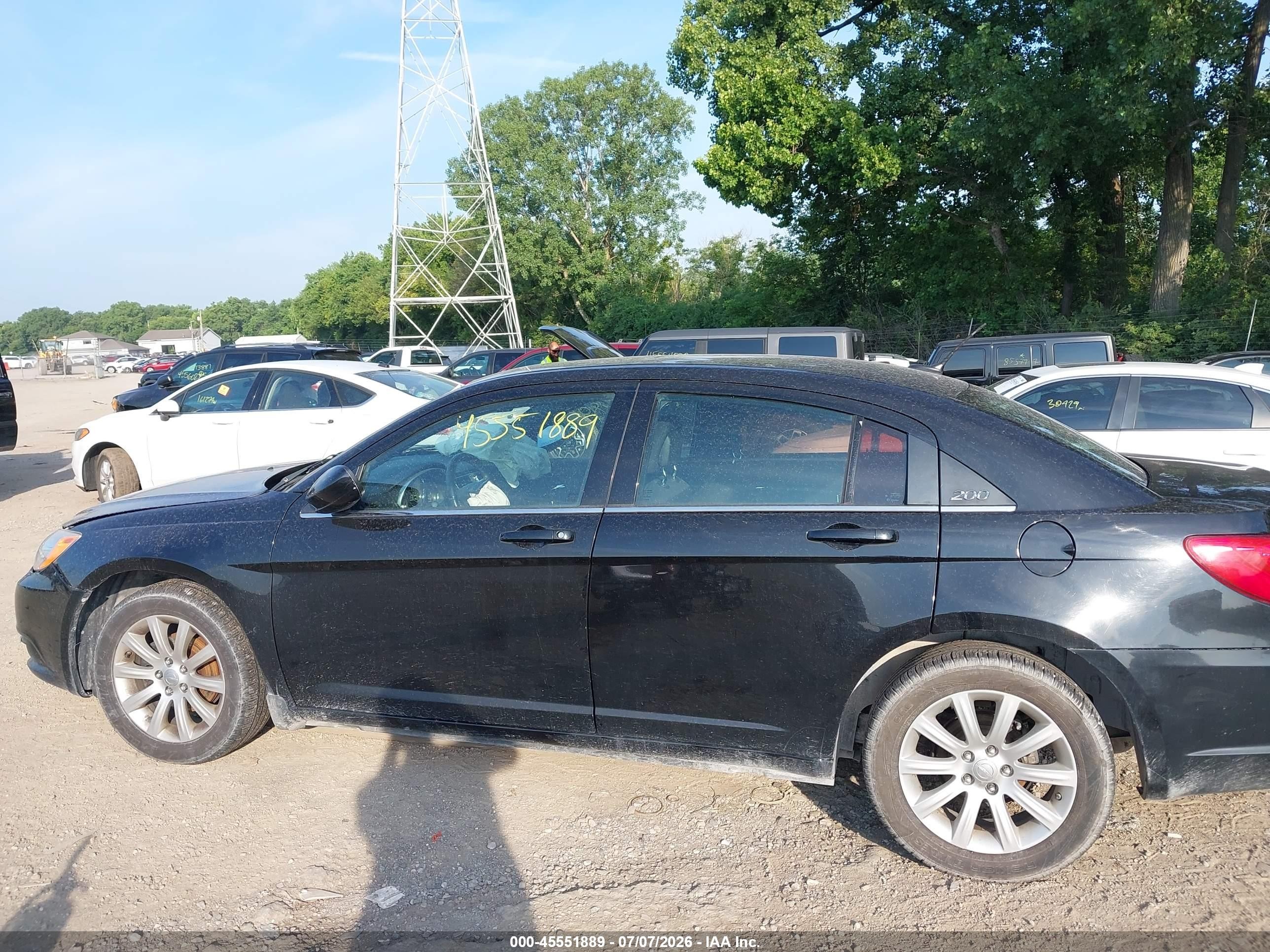 2013 Chrysler 200 Touring Black vin: 1C3CCBBB5DN513983