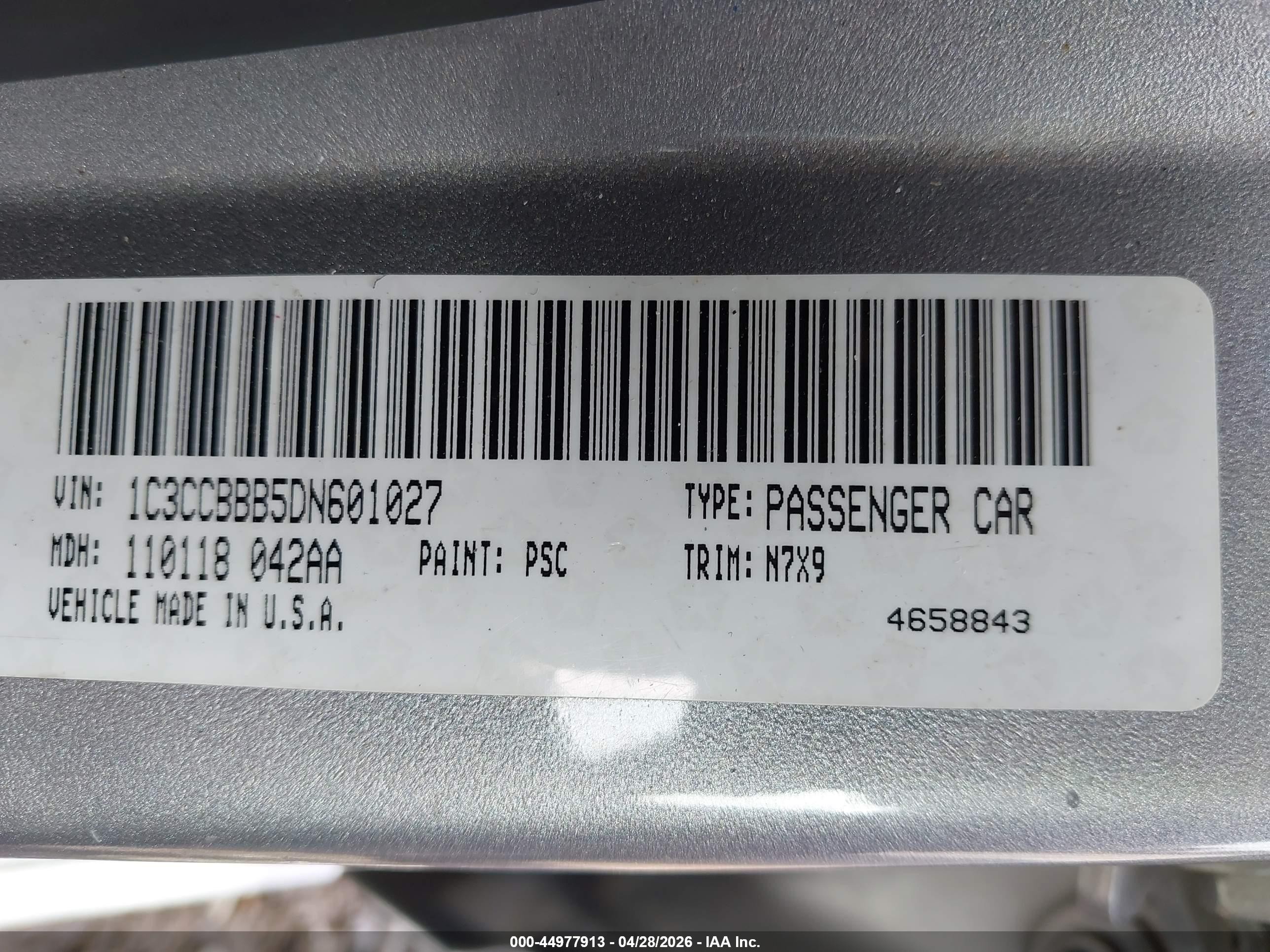 2013 Chrysler 200 Touring Silver vin: 1C3CCBBB5DN601027