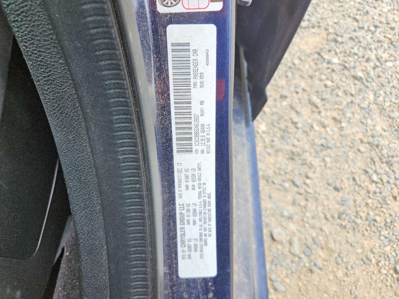 2013 Chrysler 200 Touring Blue vin: 1C3CCBBB5DN612657