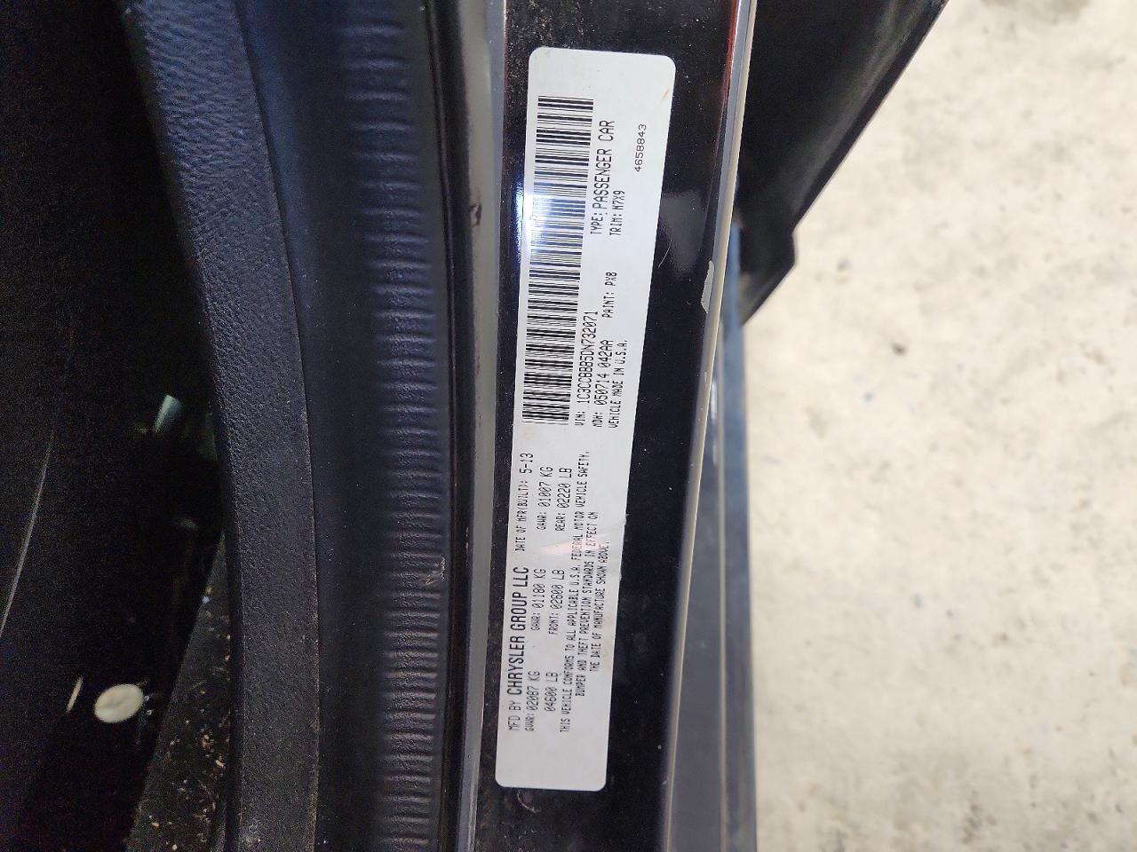 2013 Chrysler 200 Touring Black vin: 1C3CCBBB5DN732071