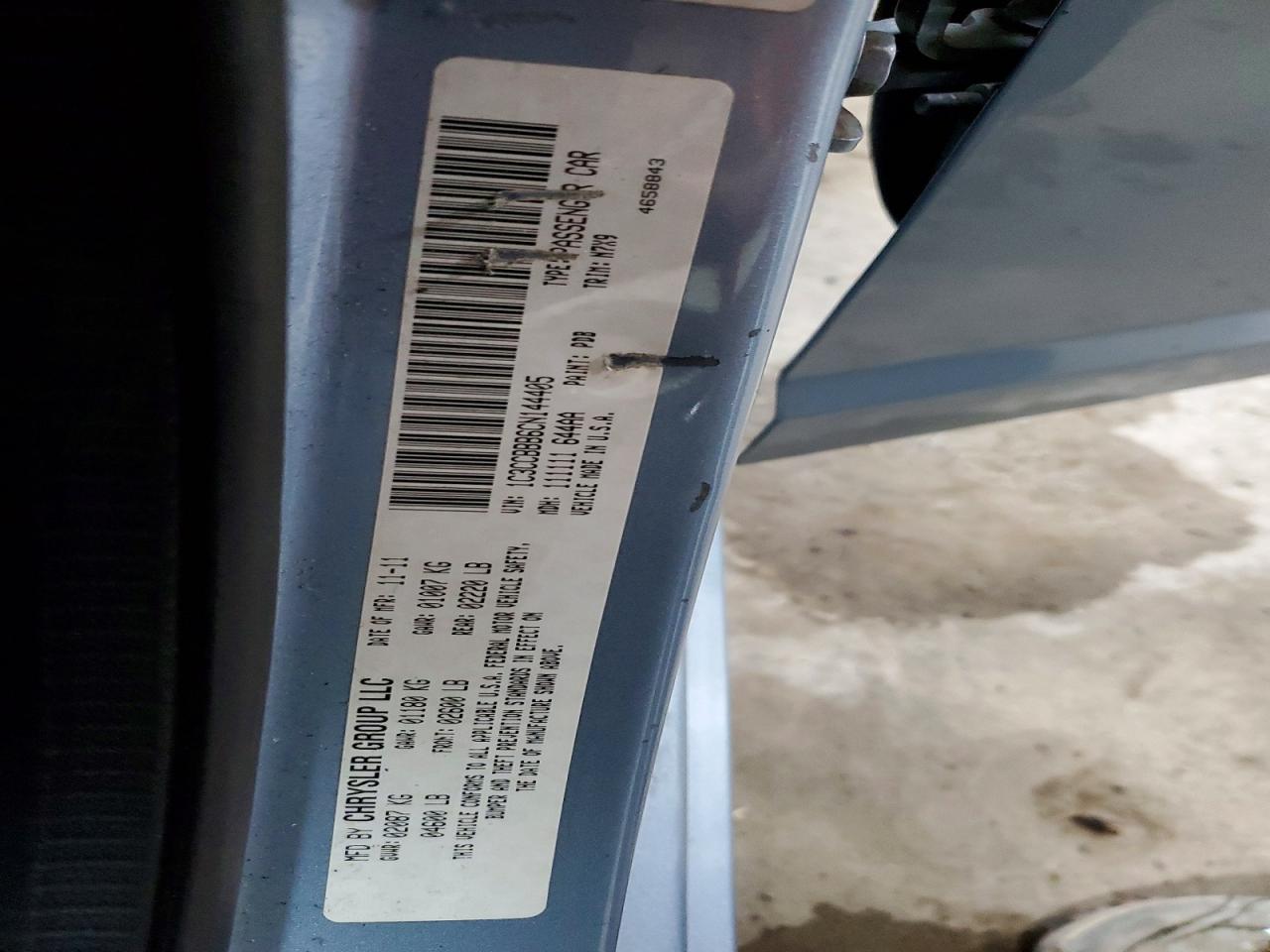 2012 Chrysler 200 Touring Gray vin: 1C3CCBBB6CN144405