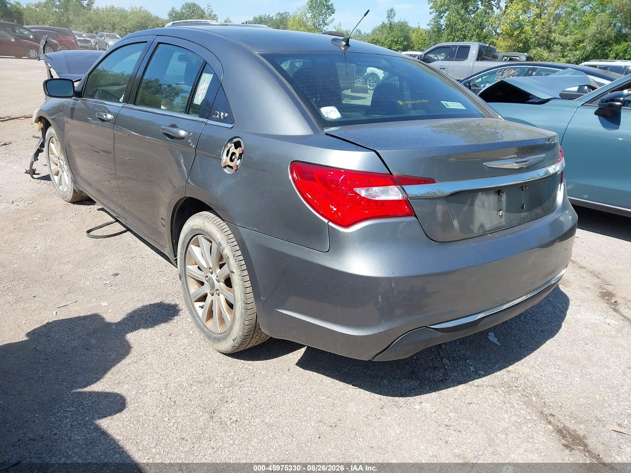 2012 Chrysler 200 Touring Gray vin: 1C3CCBBB6CN160510