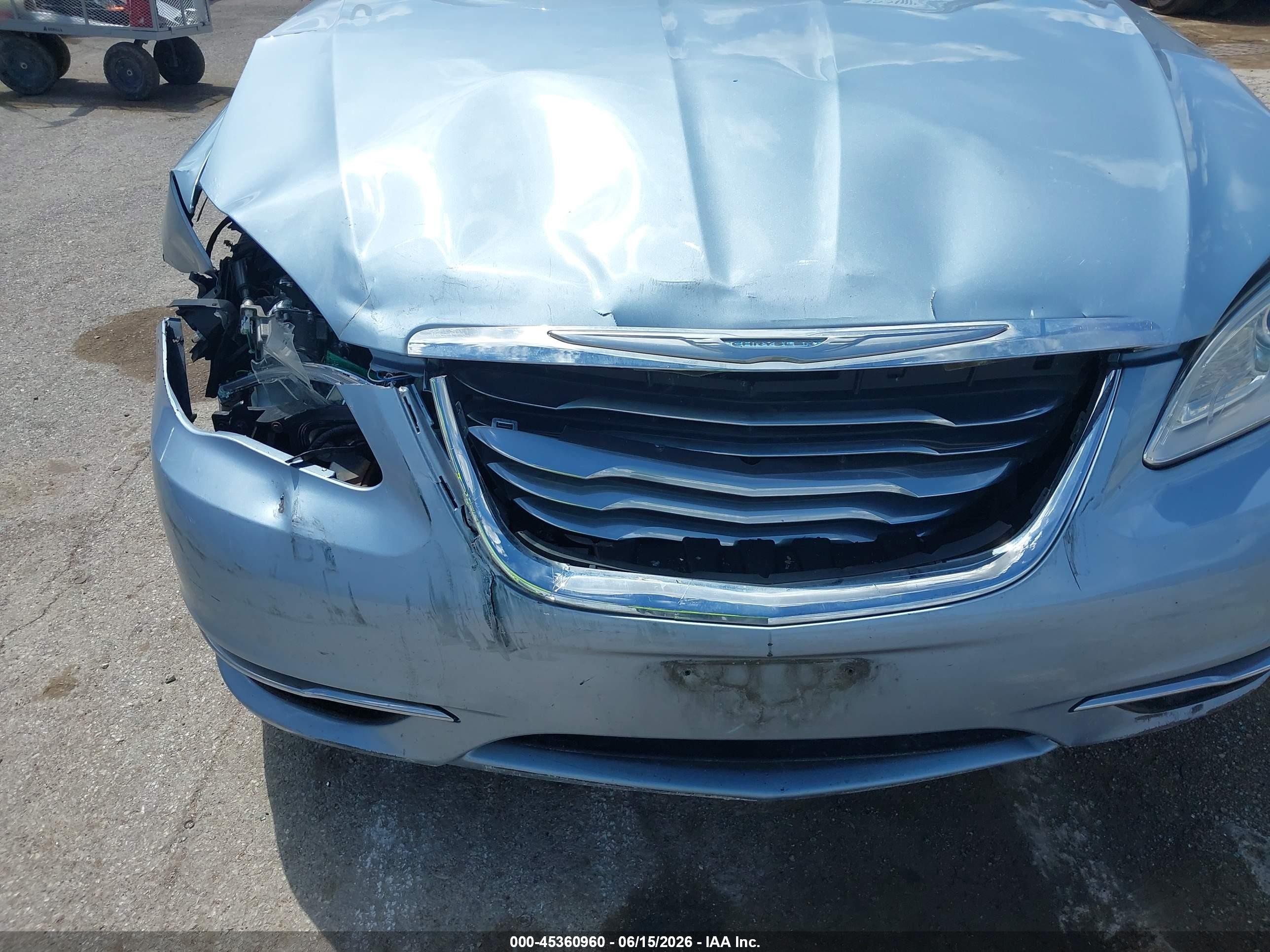 2012 Chrysler 200 Touring Light Blue vin: 1C3CCBBB6CN164167