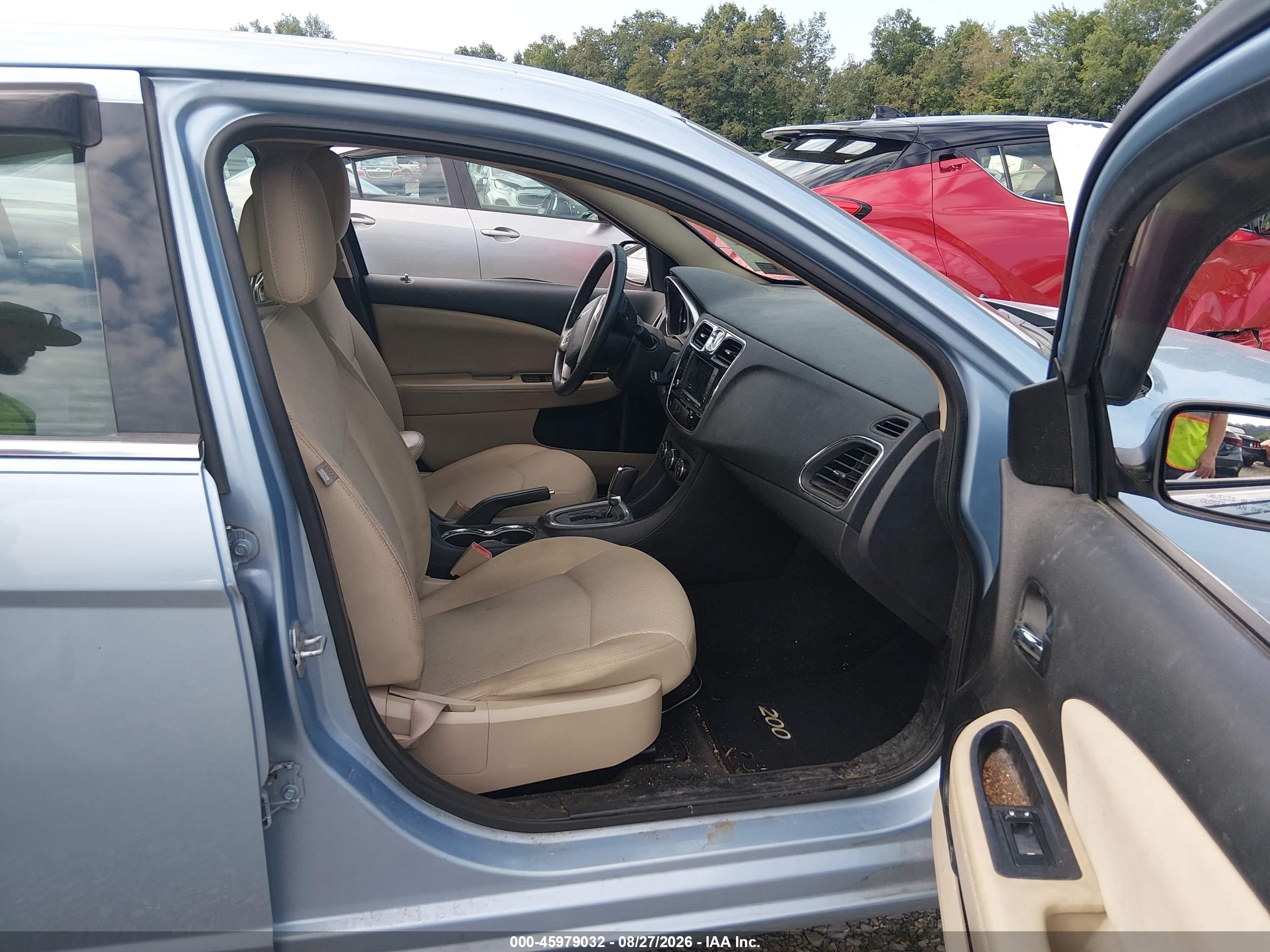 2012 Chrysler 200 Touring Light Blue vin: 1C3CCBBB6CN210631