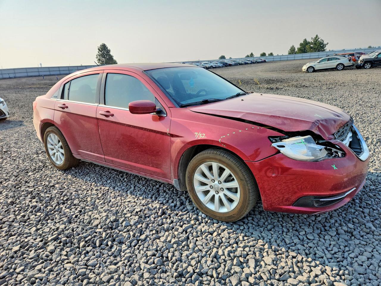 2012 Chrysler 200 Touring Red vin: 1C3CCBBB6CN288231