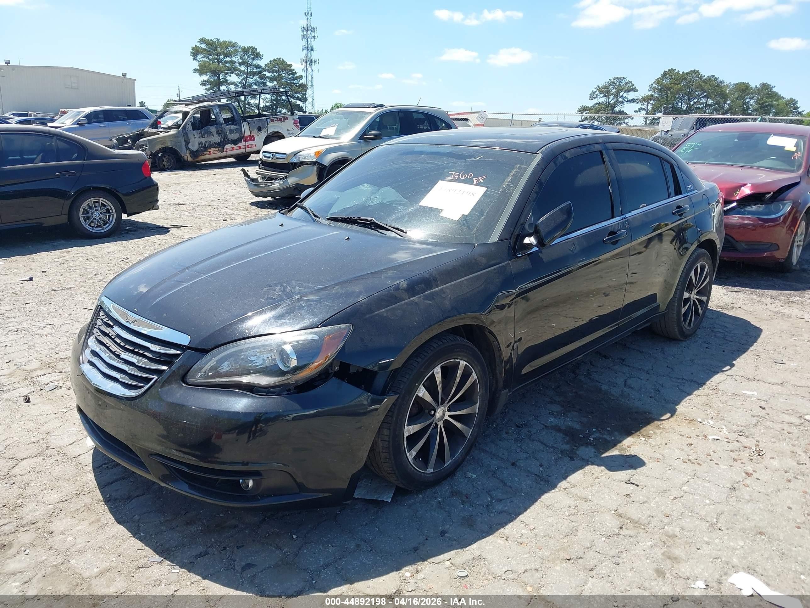 2013 Chrysler 200 Touring Black vin: 1C3CCBBB6DN595836