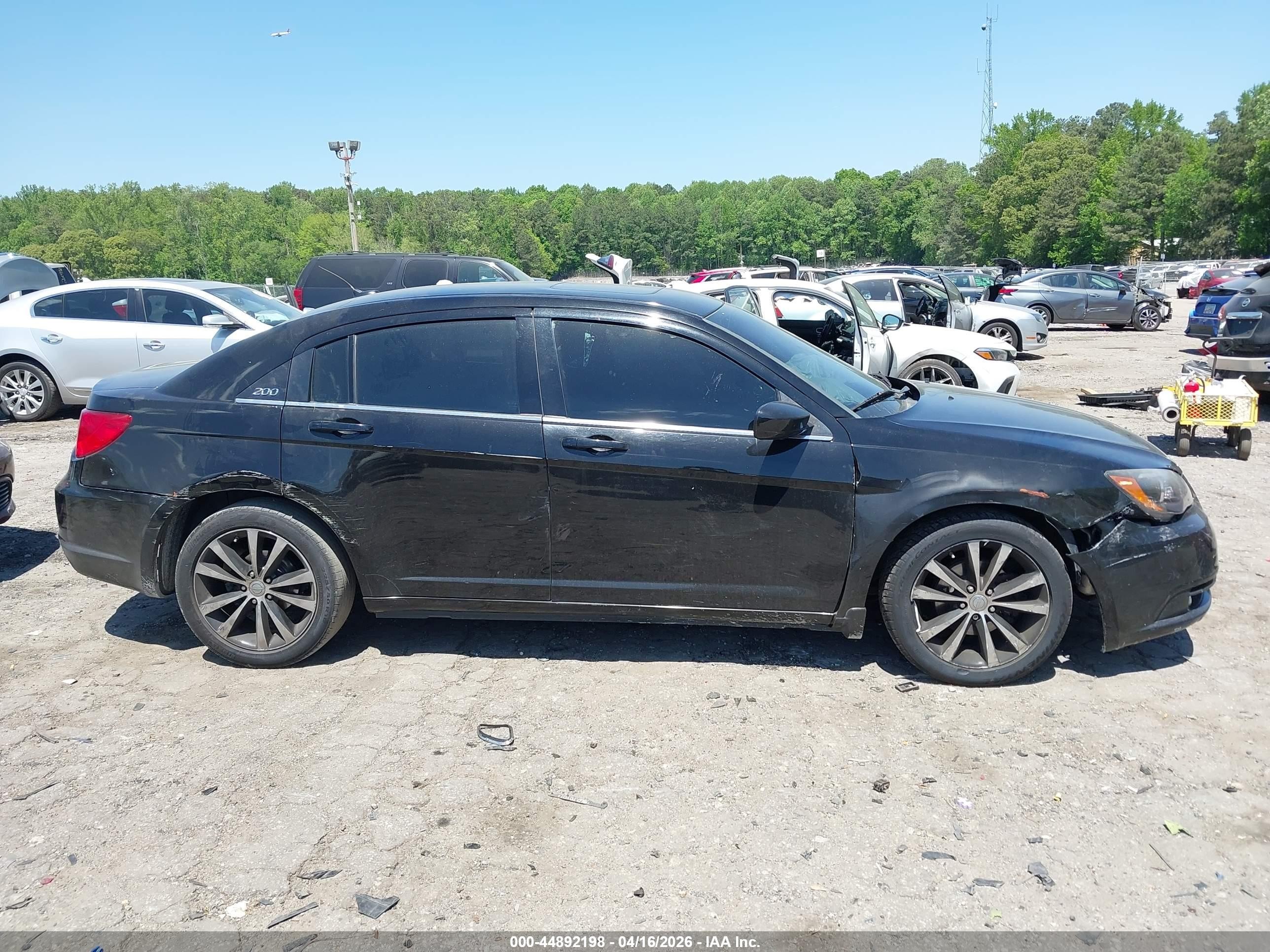 2013 Chrysler 200 Touring Black vin: 1C3CCBBB6DN595836