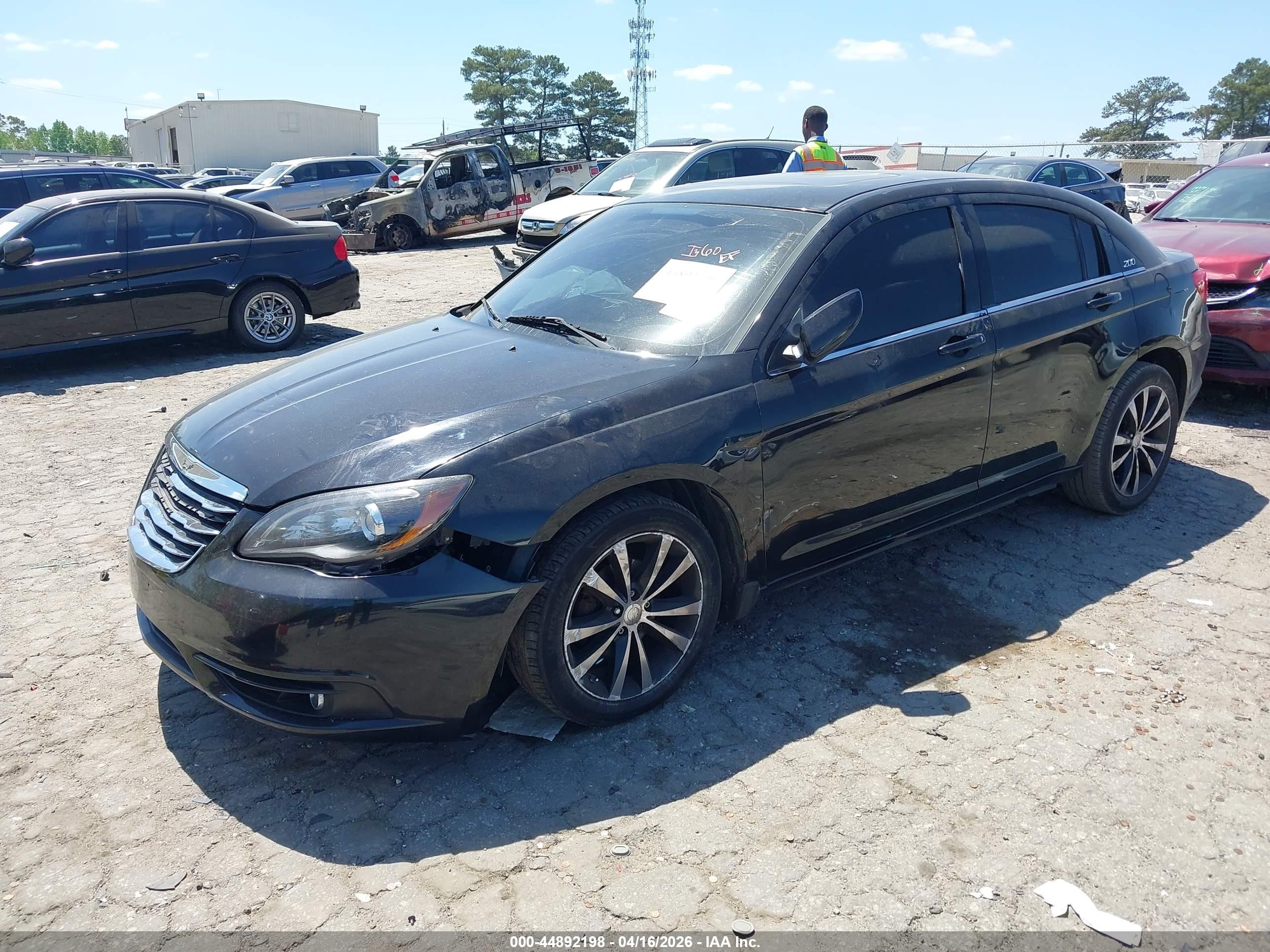 2013 Chrysler 200 Touring Black vin: 1C3CCBBB6DN595836