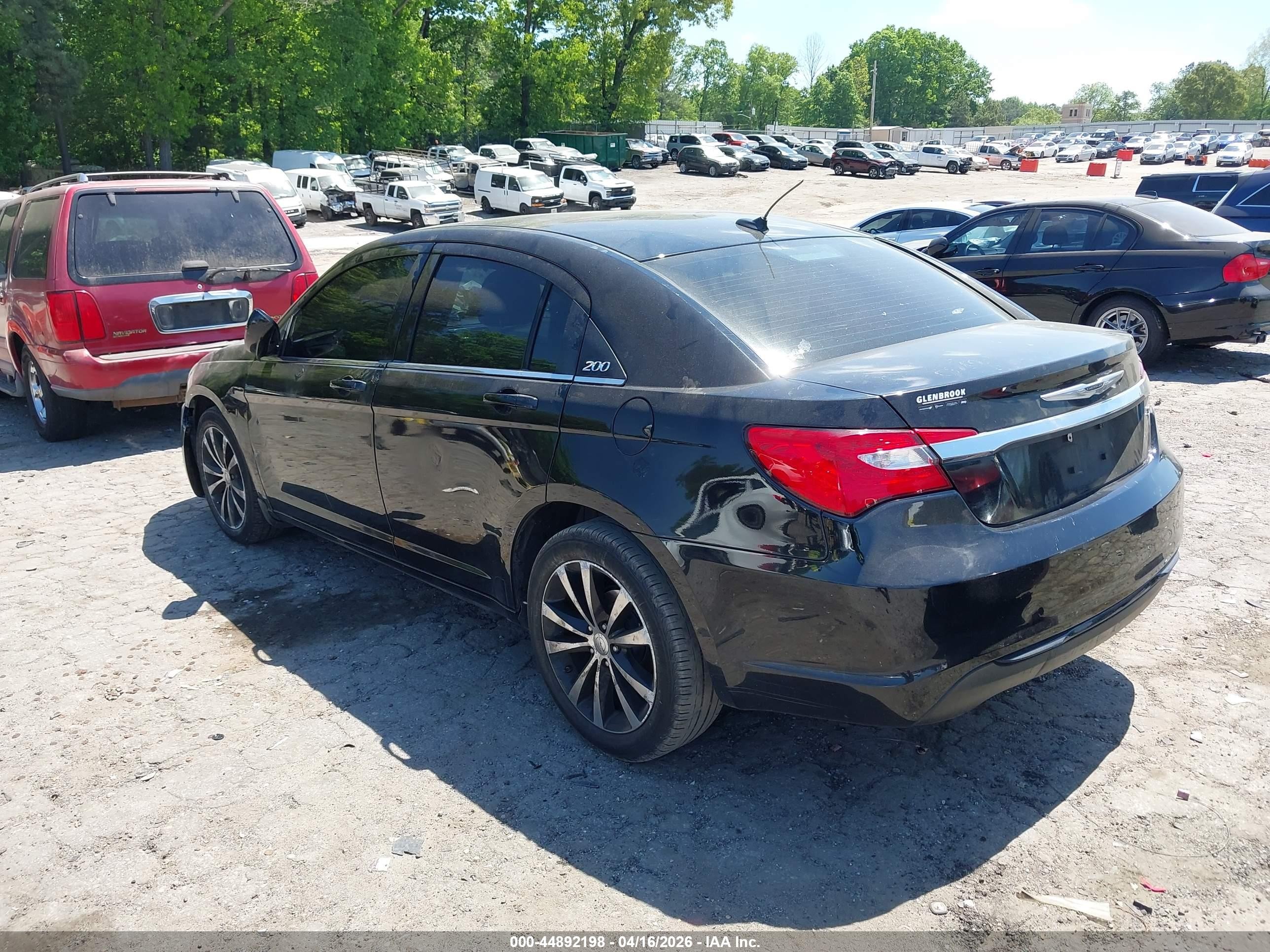 2013 Chrysler 200 Touring Black vin: 1C3CCBBB6DN595836