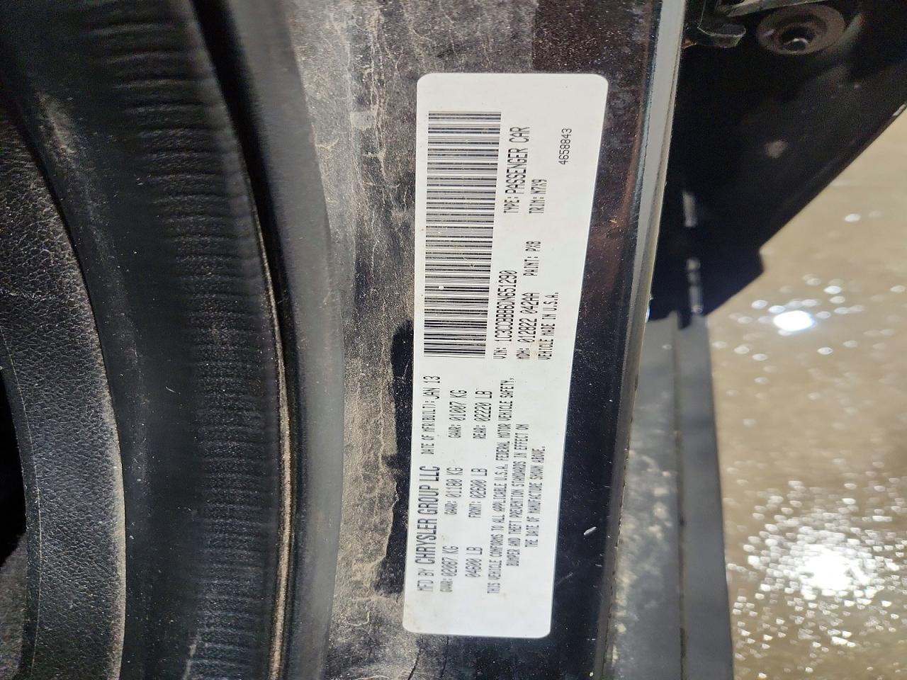 2013 Chrysler 200 Touring Black vin: 1C3CCBBB6DN651290