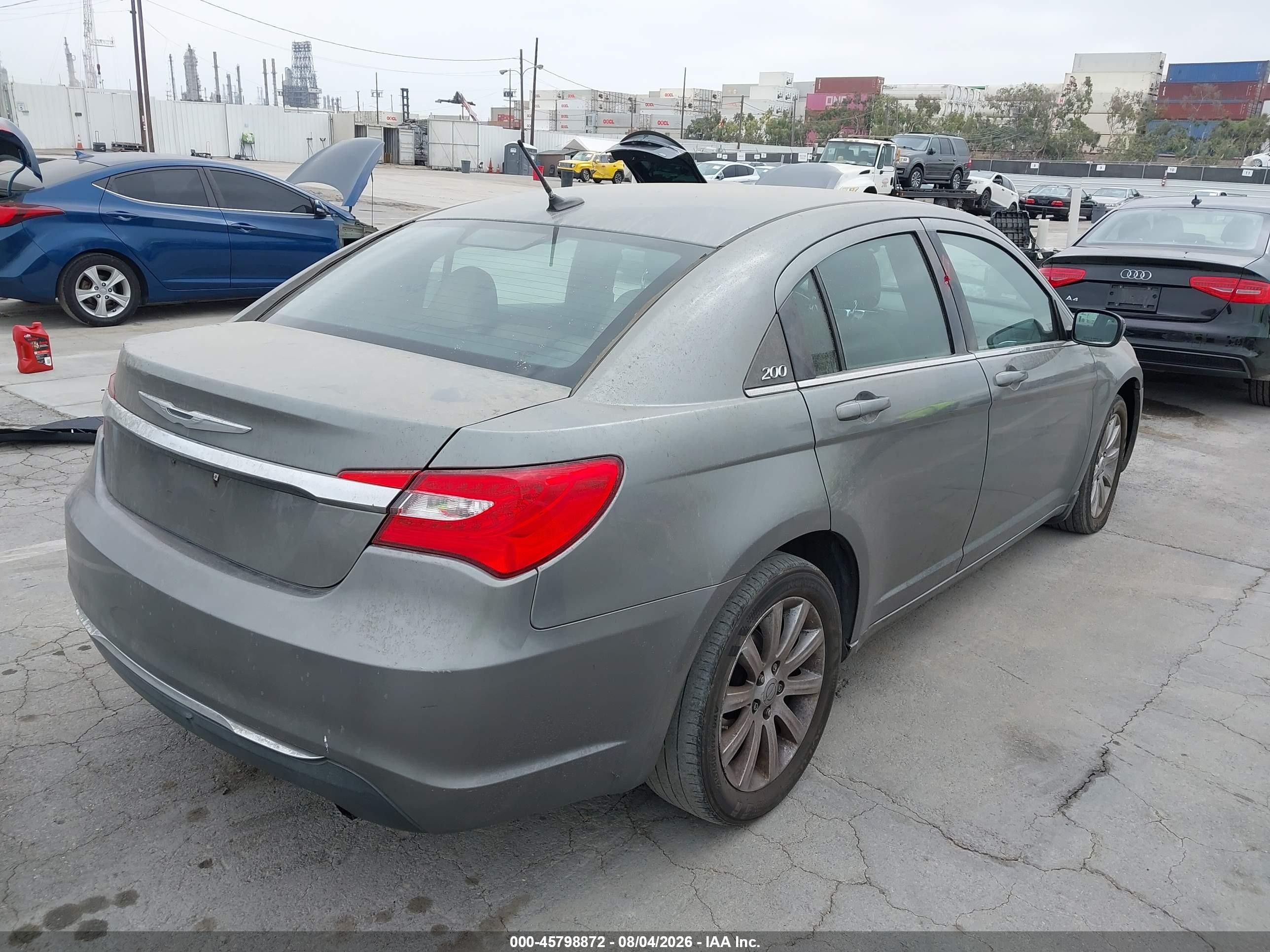 2012 Chrysler 200 Touring Серый vin: 1C3CCBBB7CN120632