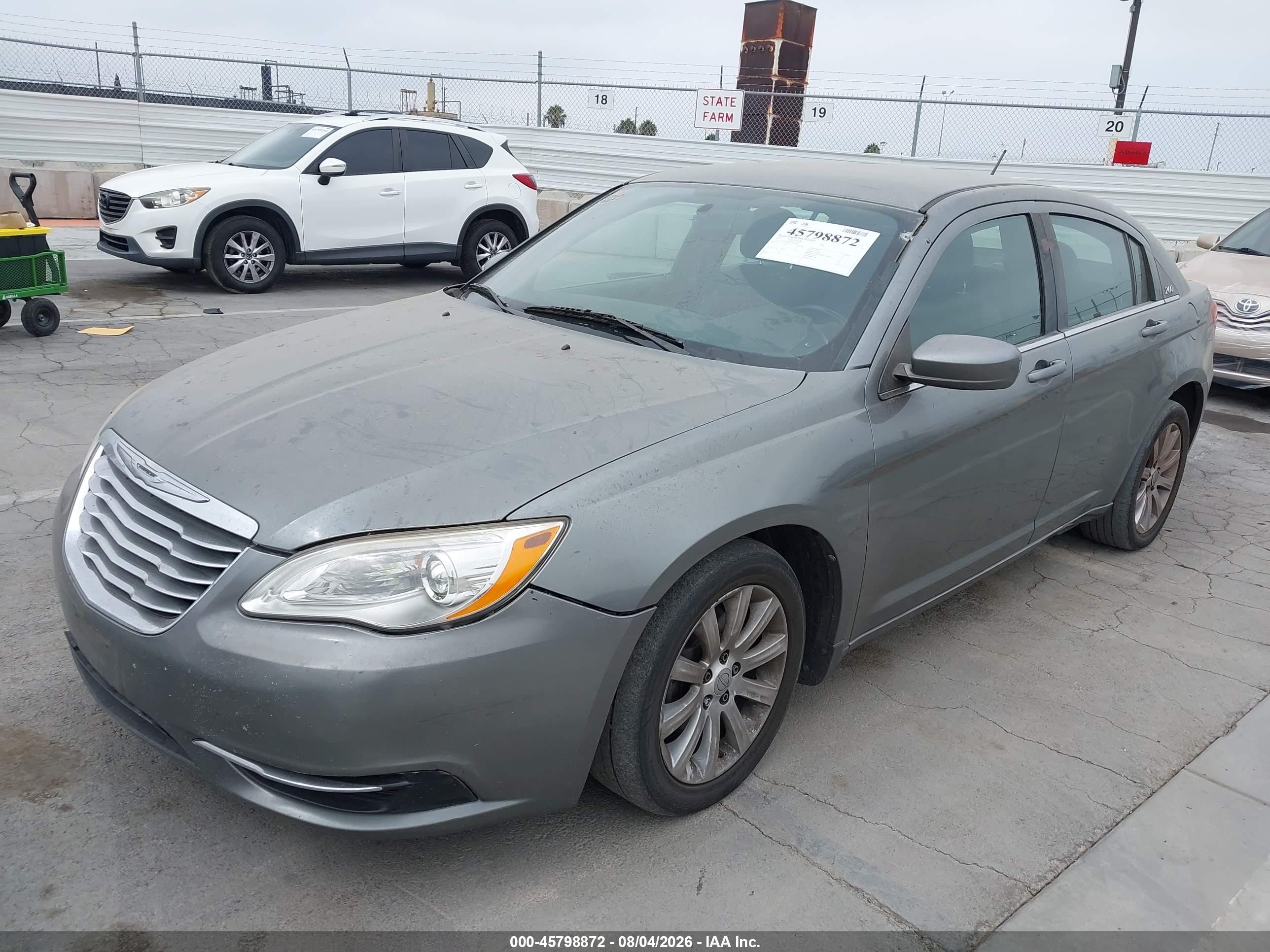 2012 Chrysler 200 Touring Серый vin: 1C3CCBBB7CN120632