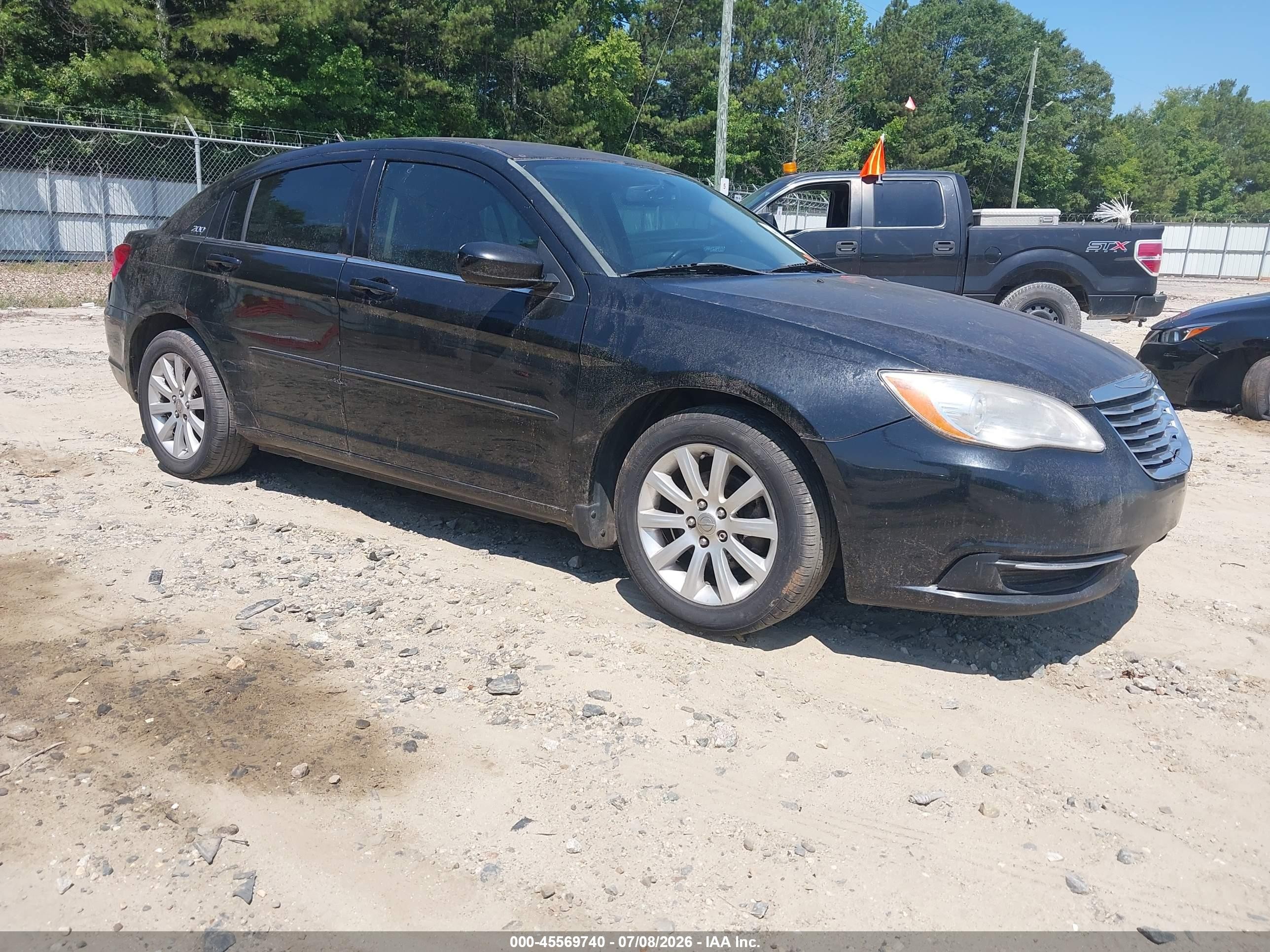 2012 Chrysler 200 Touring Black vin: 1C3CCBBB7CN155185