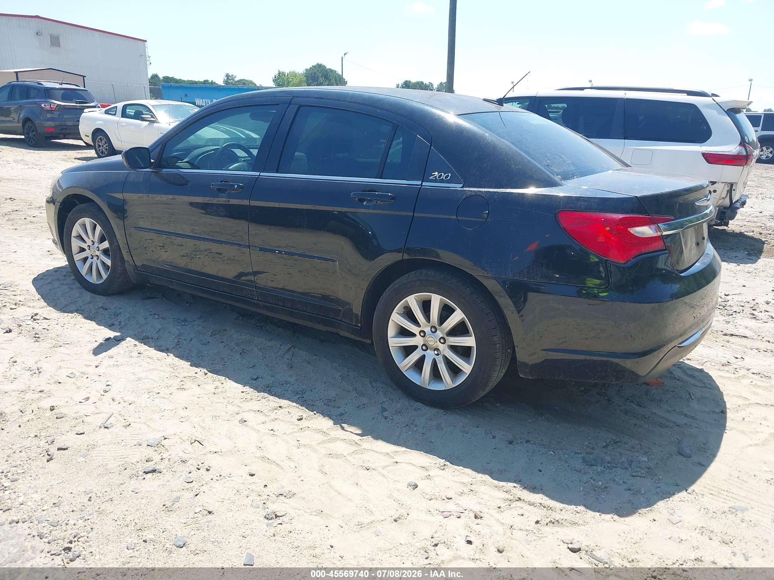2012 Chrysler 200 Touring Black vin: 1C3CCBBB7CN155185
