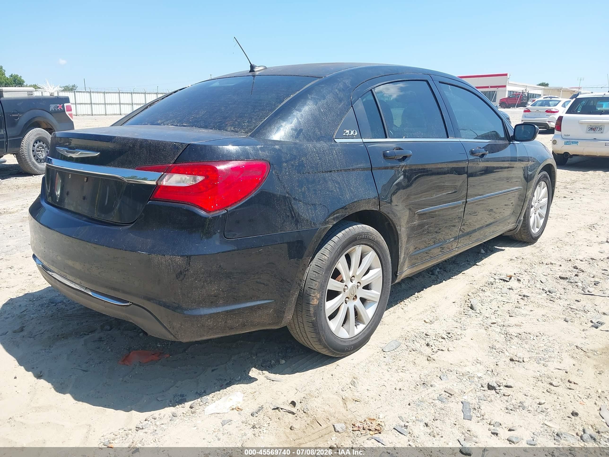 2012 Chrysler 200 Touring Black vin: 1C3CCBBB7CN155185