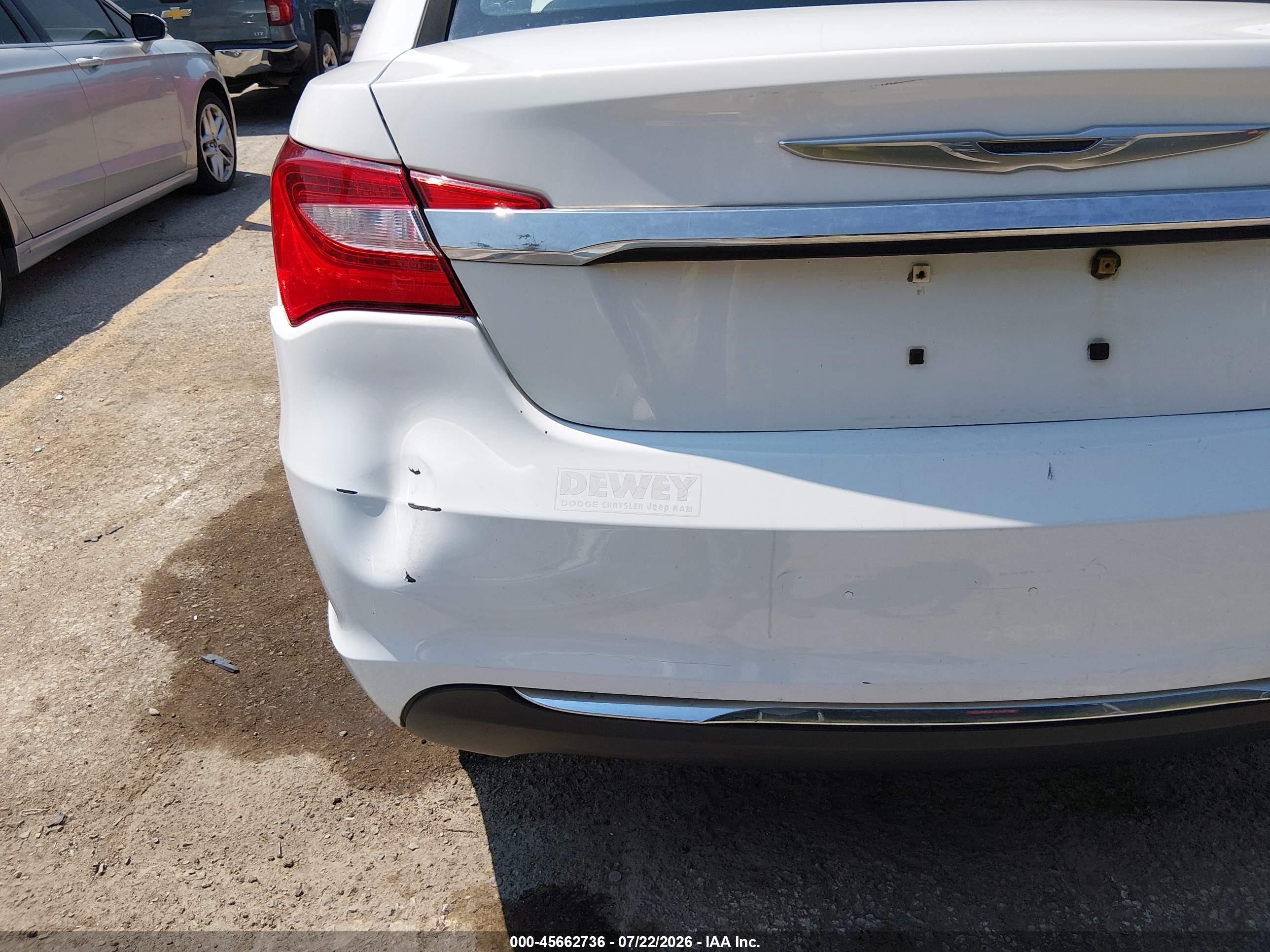 2012 Chrysler 200 Touring White vin: 1C3CCBBB7CN210427