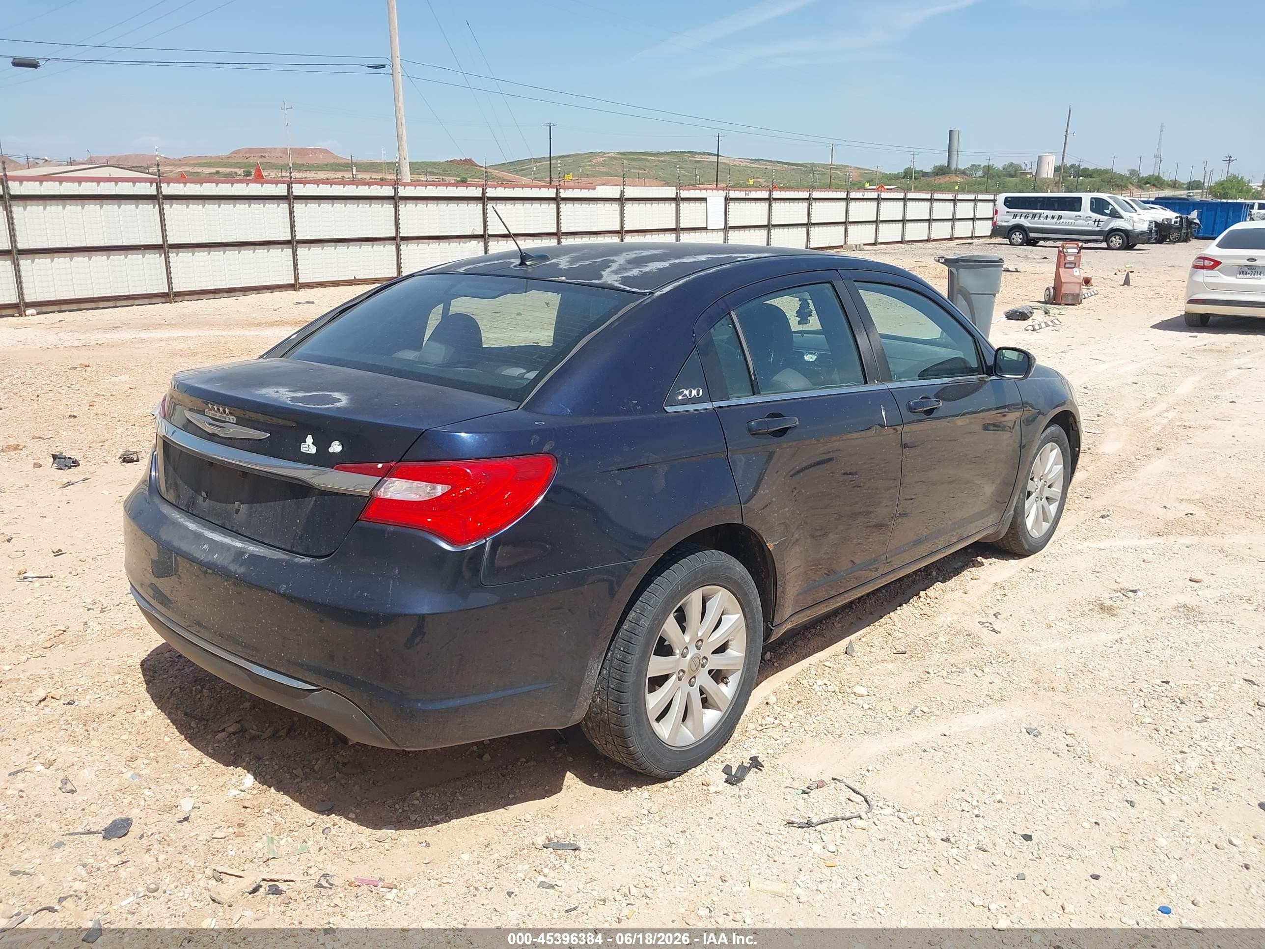 2012 Chrysler 200 Touring Dark Blue vin: 1C3CCBBB7CN283796