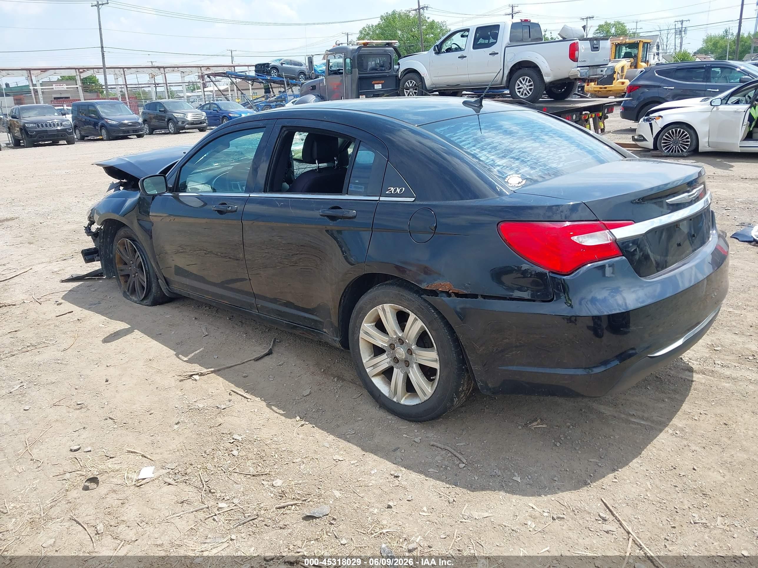 2012 Chrysler 200 Touring Black vin: 1C3CCBBB8CN189216
