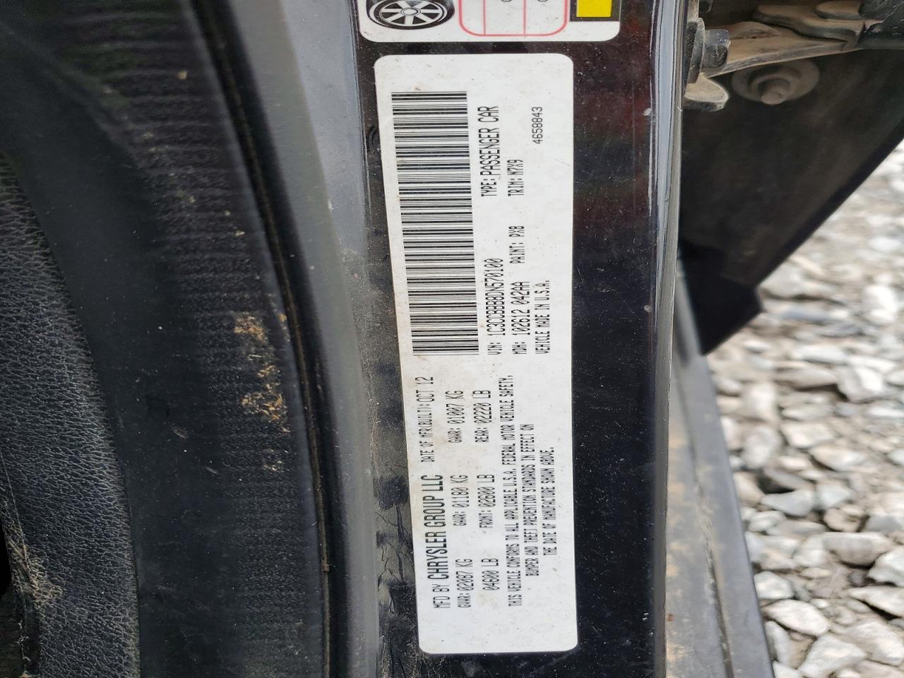 2013 Chrysler 200 Черный vin: 1C3CCBBB8DN570100