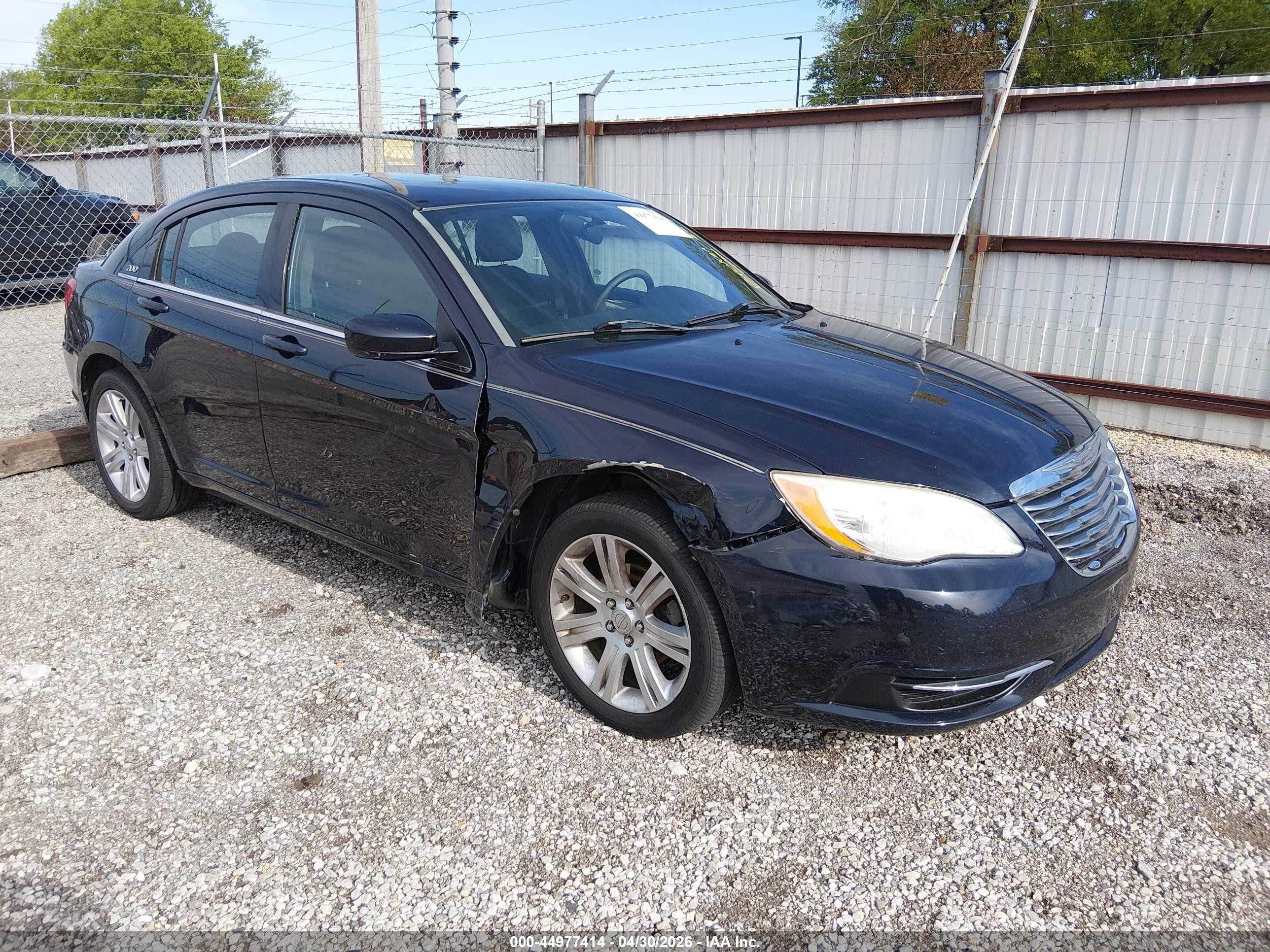 2012 Chrysler 200 Touring Black vin: 1C3CCBBB9CN226970