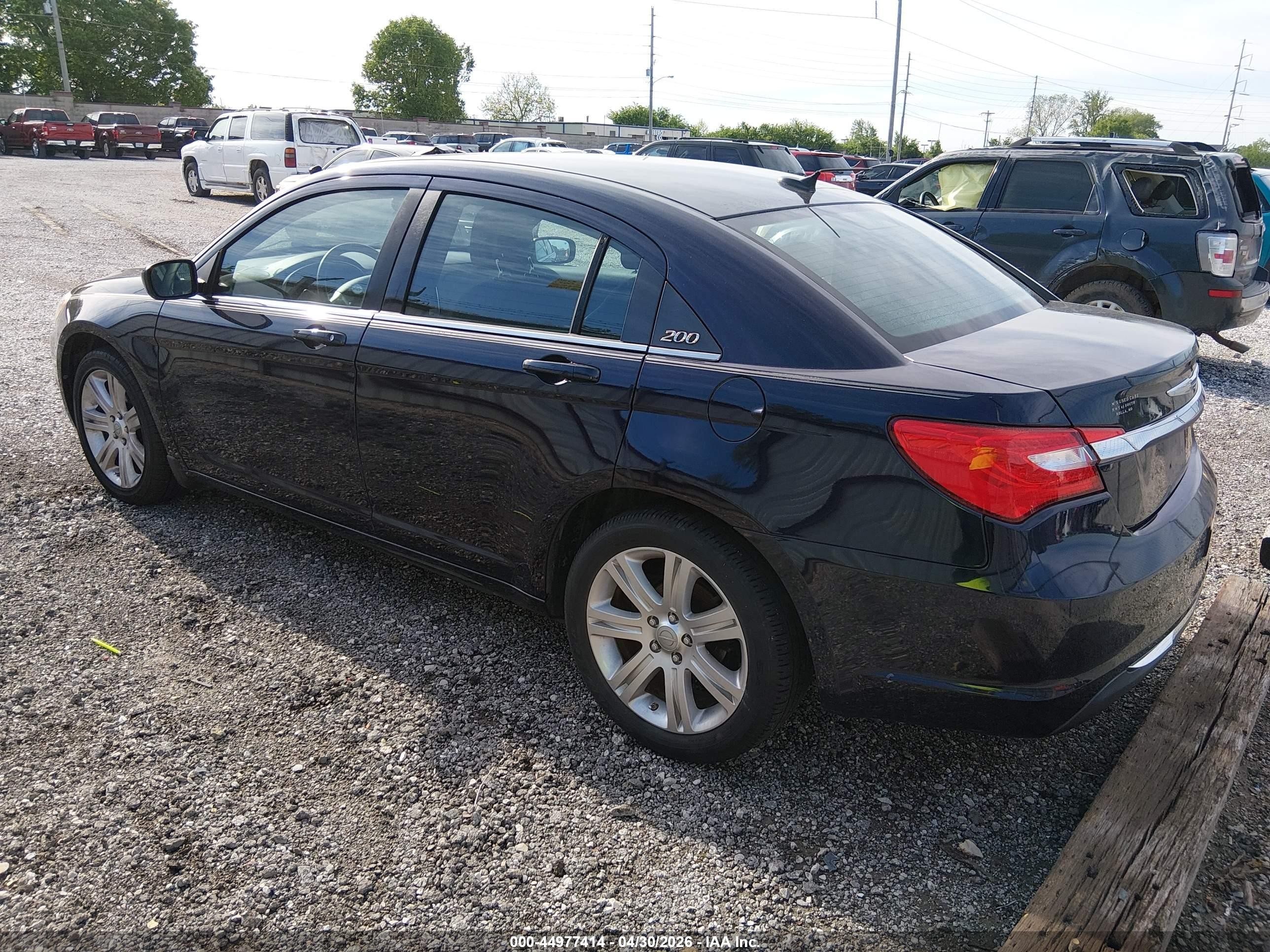 2012 Chrysler 200 Touring Black vin: 1C3CCBBB9CN226970