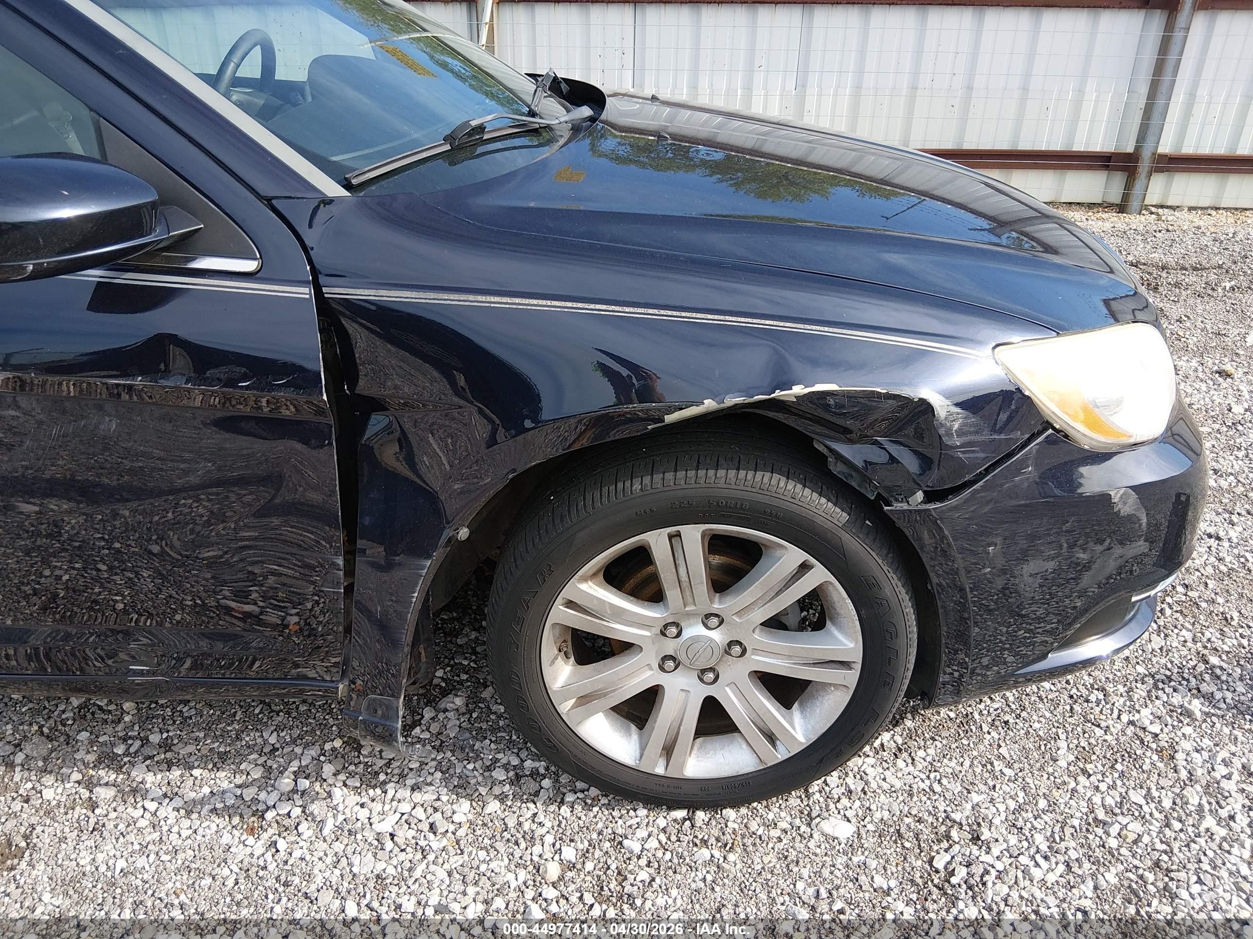 2012 Chrysler 200 Touring Black vin: 1C3CCBBB9CN226970
