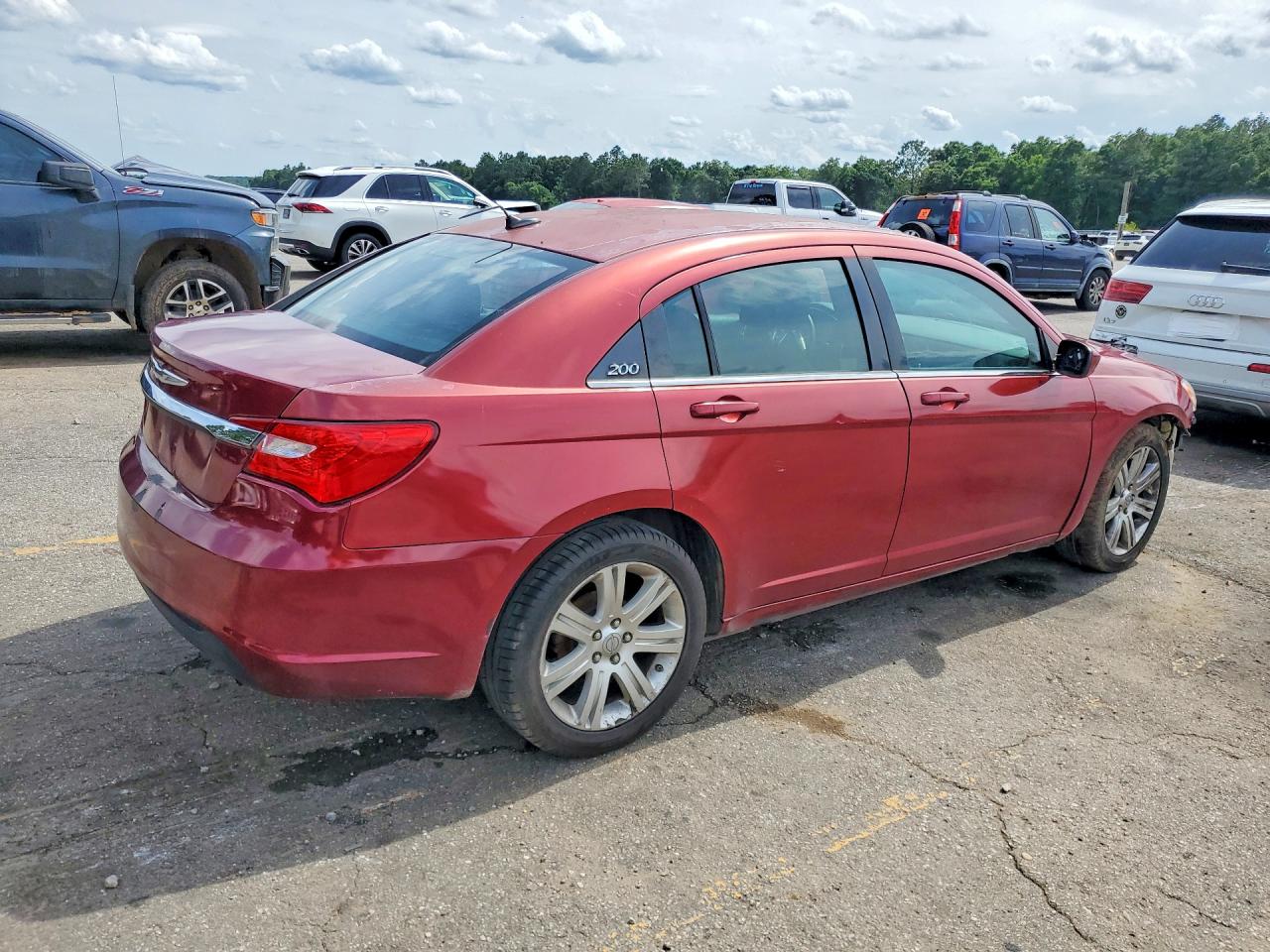 2012 Chrysler 200 Touring Maroon vin: 1C3CCBBB9CN301859