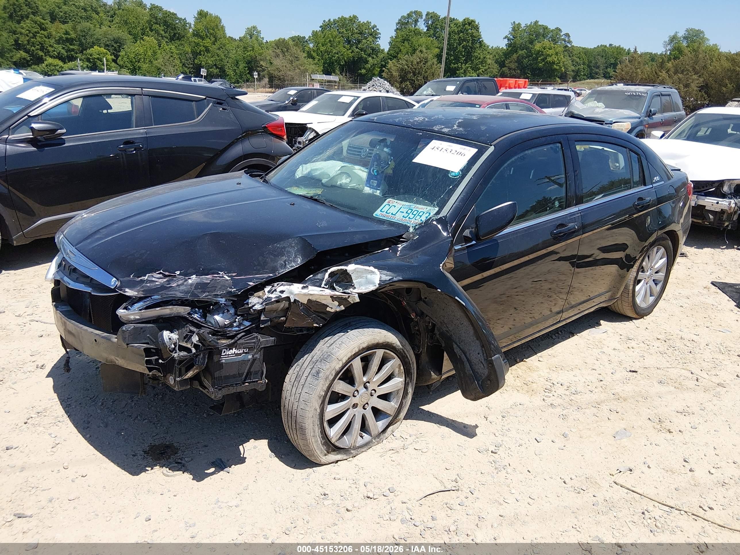 2013 Chrysler 200 Touring Черный vin: 1C3CCBBB9DN545321