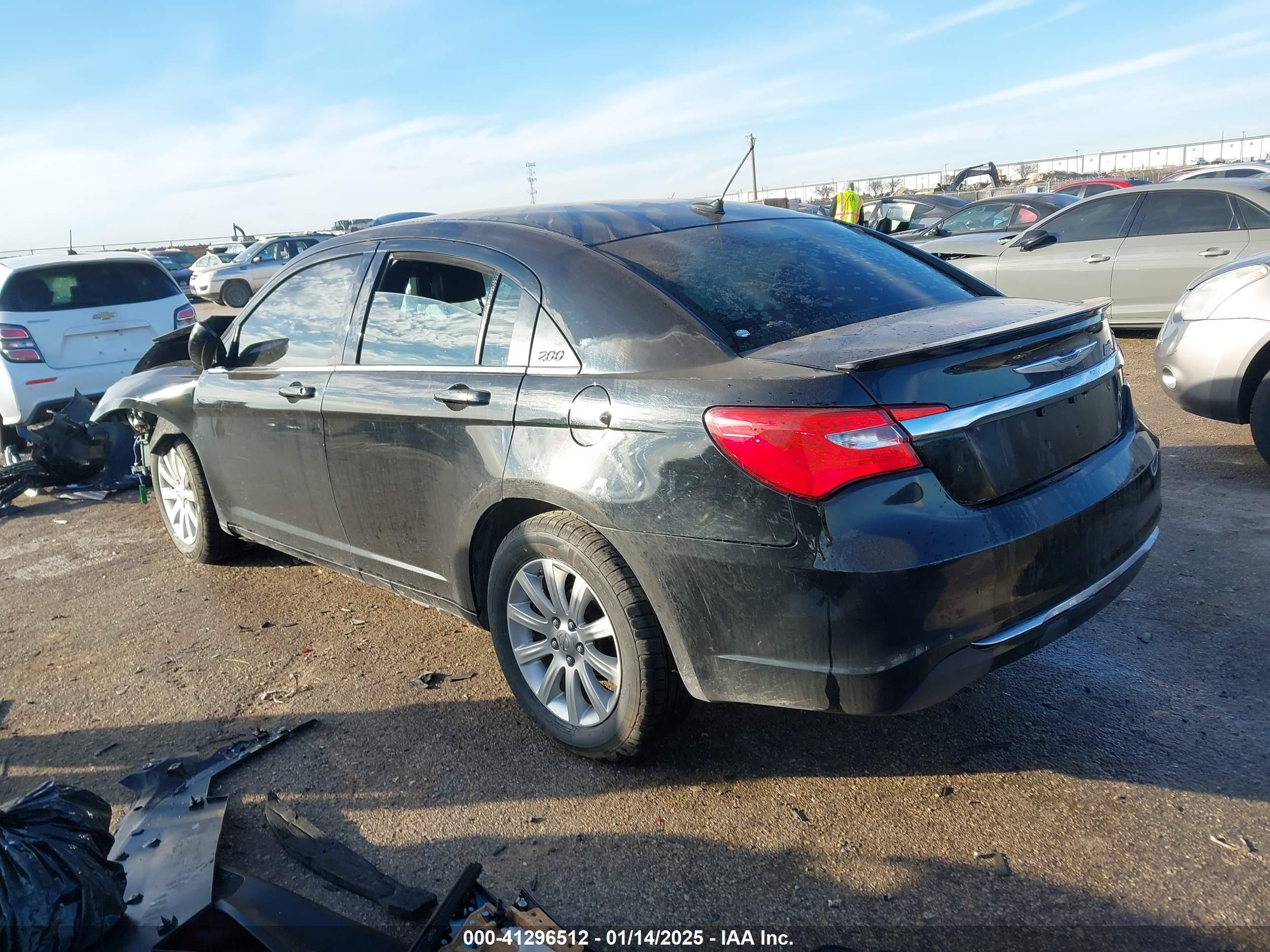 2013 Chrysler 200 Touring Black vin: 1C3CCBBB9DN611897