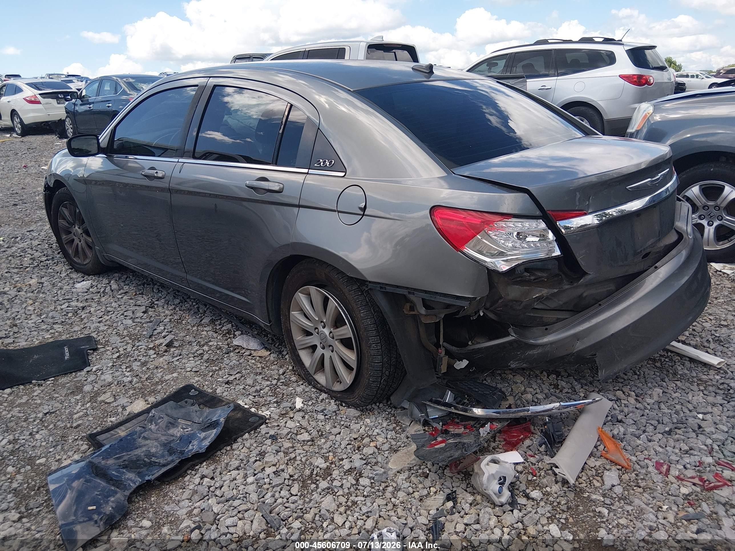 2013 Chrysler 200 Touring Gray vin: 1C3CCBBB9DN696062