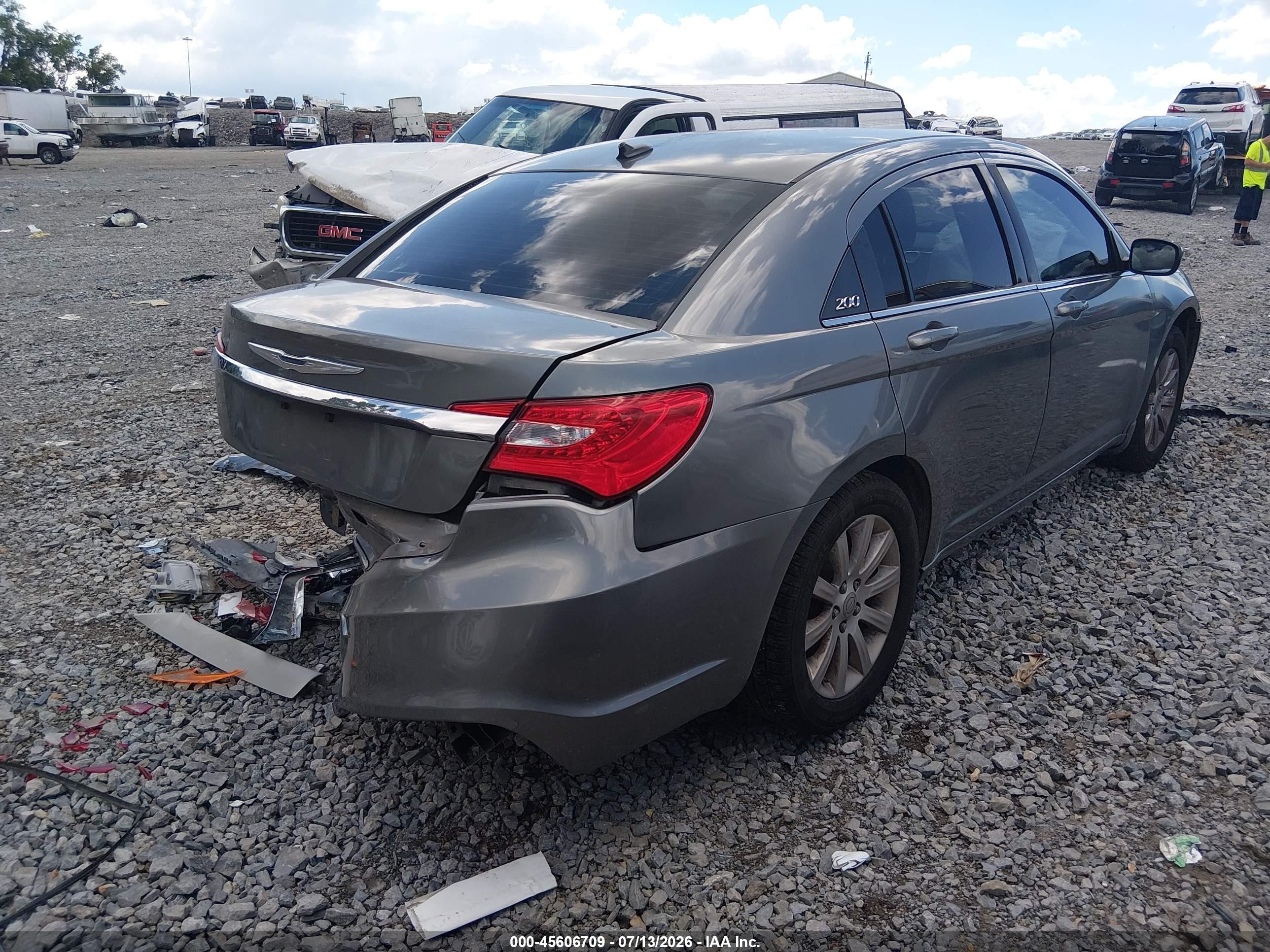 2013 Chrysler 200 Touring Gray vin: 1C3CCBBB9DN696062