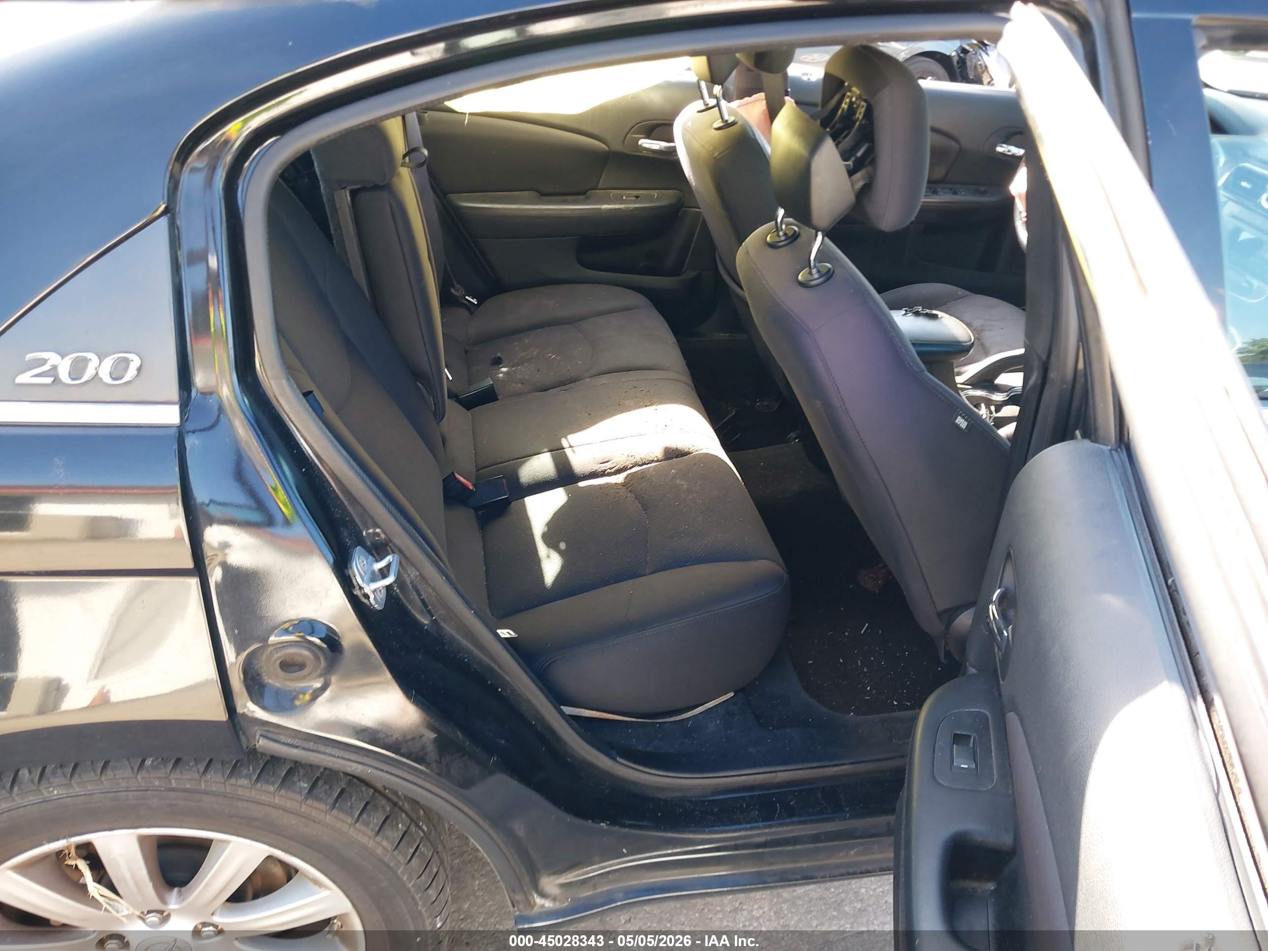 2014 Chrysler 200 Touring Black vin: 1C3CCBBB9EN128895