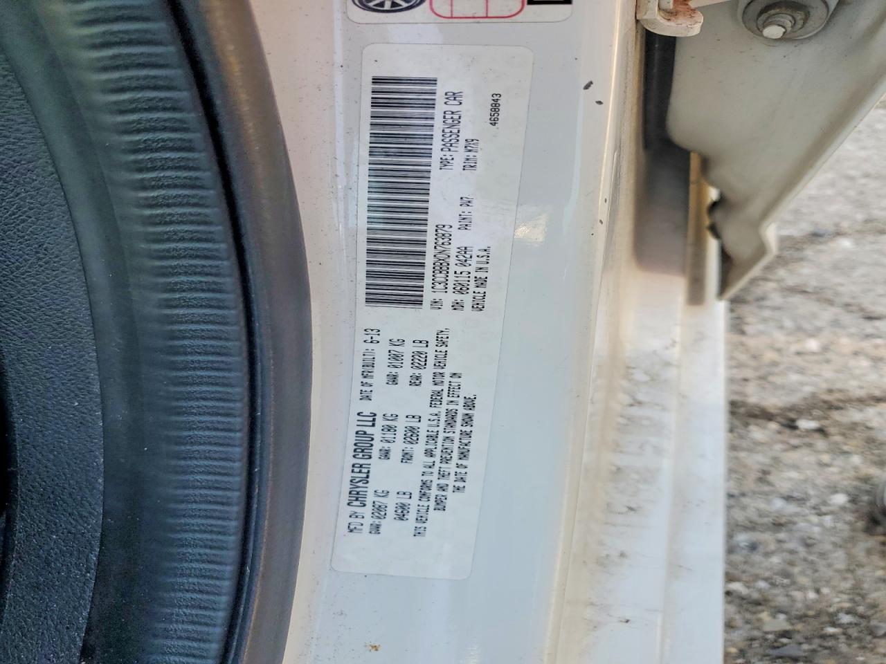 2013 Chrysler 200 Touring White vin: 1C3CCBBBXDN763879