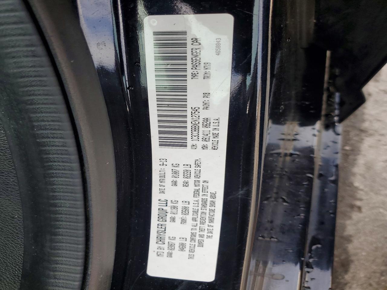 2014 Chrysler 200 Touring Black vin: 1C3CCBBBXEN127545