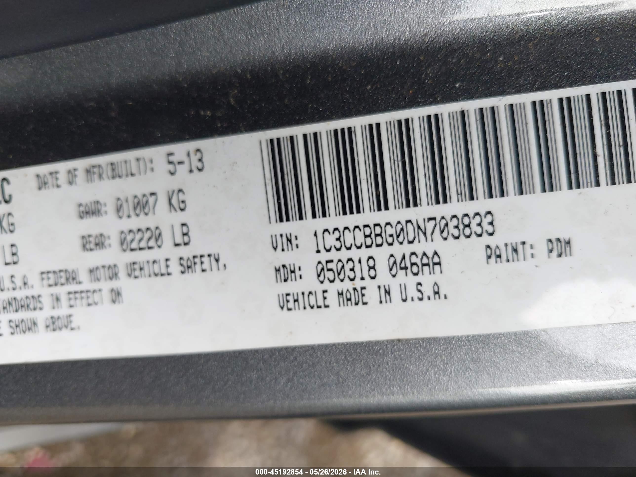 2013 Chrysler 200 Touring Black vin: 1C3CCBBG0DN703833