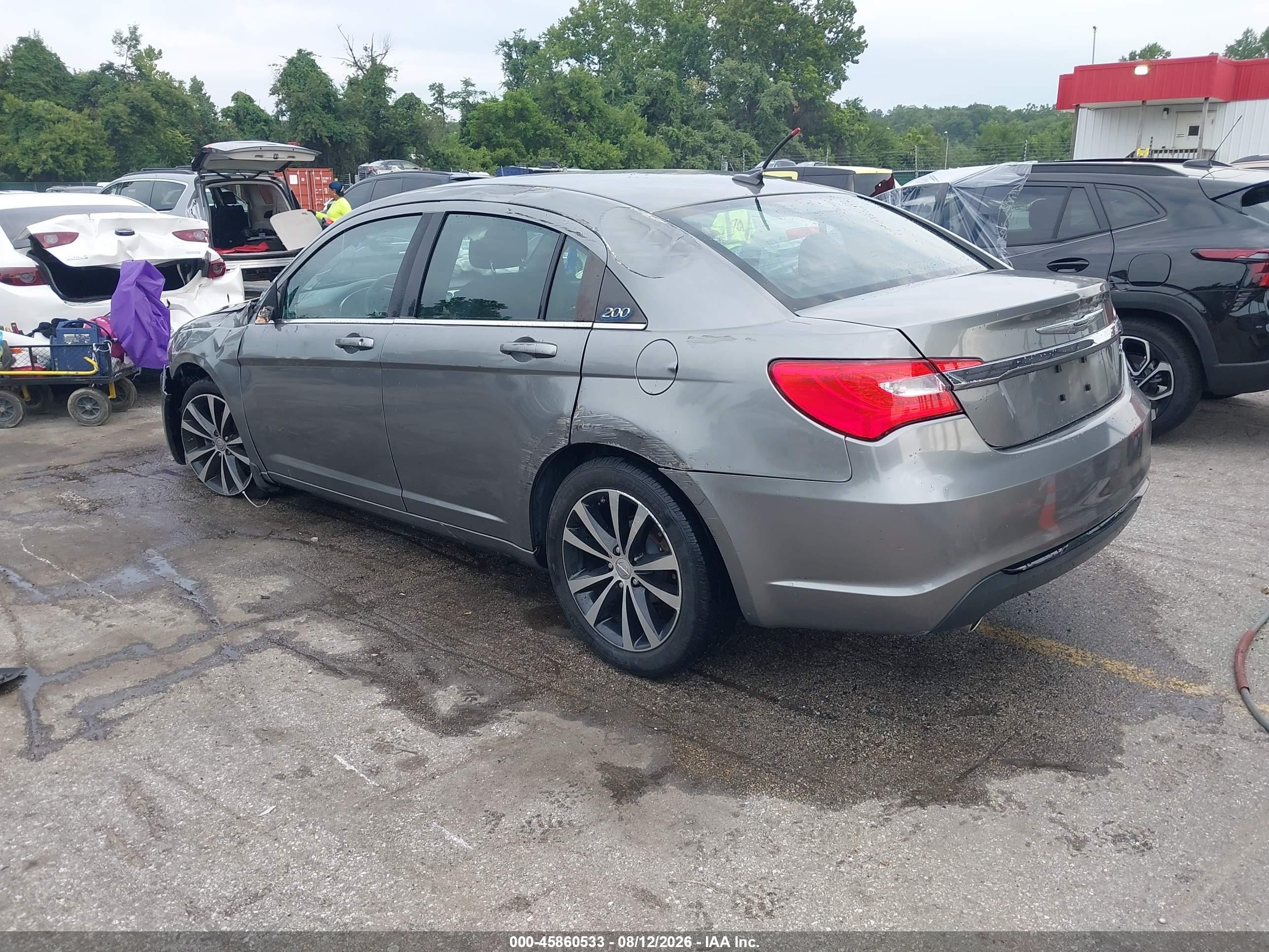 2013 Chrysler 200 Touring Gray vin: 1C3CCBBG1DN736422
