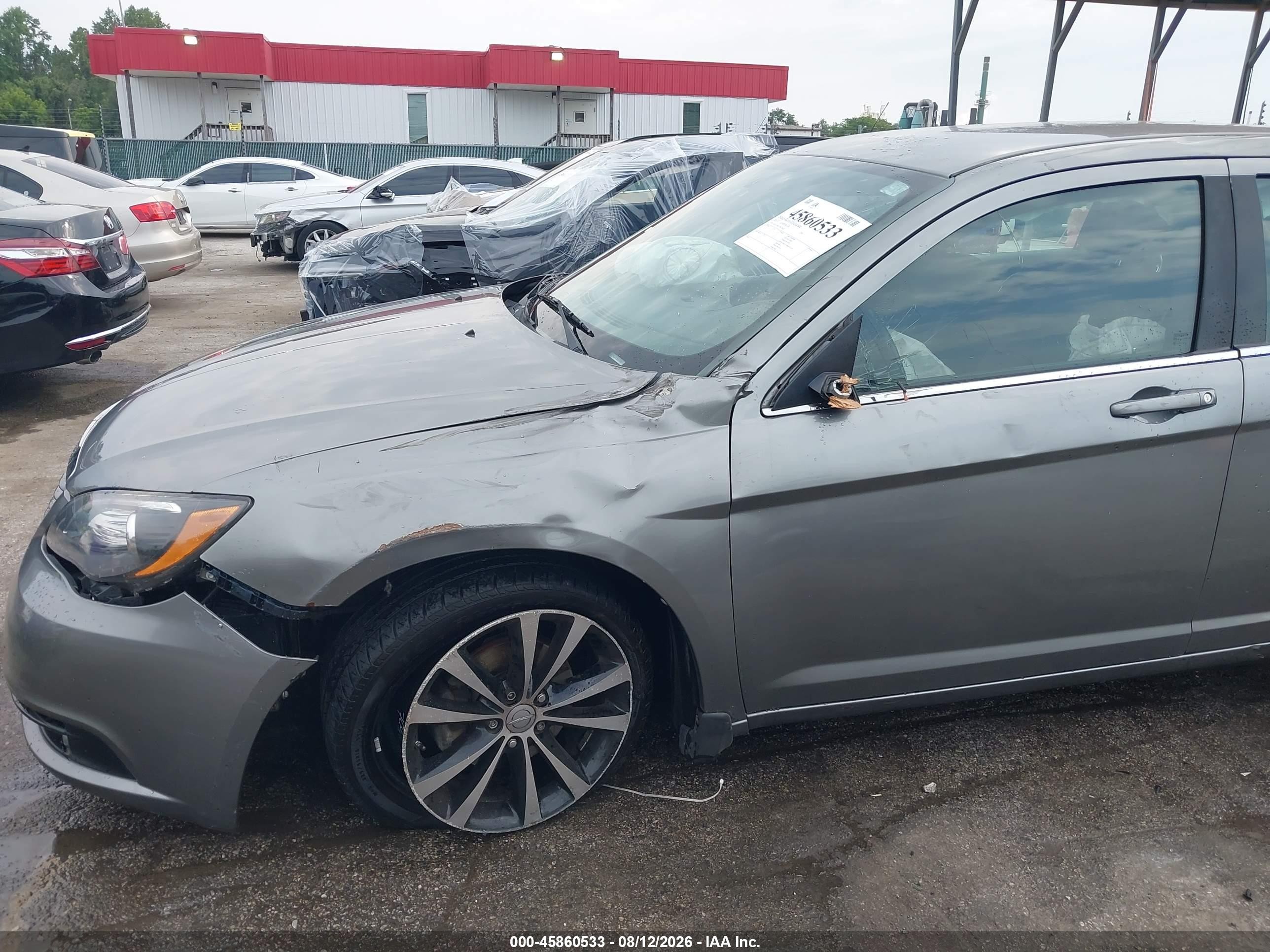 2013 Chrysler 200 Touring Gray vin: 1C3CCBBG1DN736422