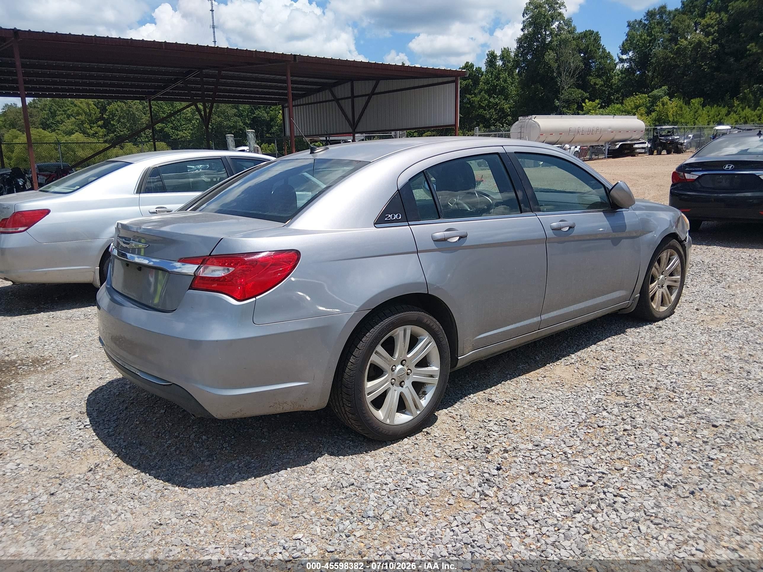 2013 Chrysler 200 Touring Silver vin: 1C3CCBBG2DN531854